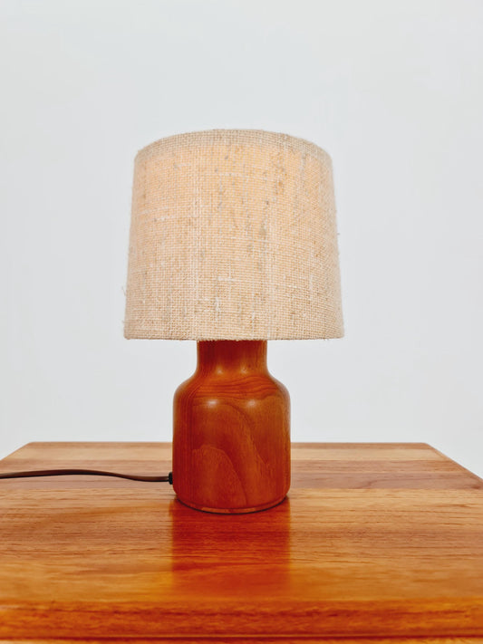 Mid century solid teak table lamp by Bestorm, 1960s
