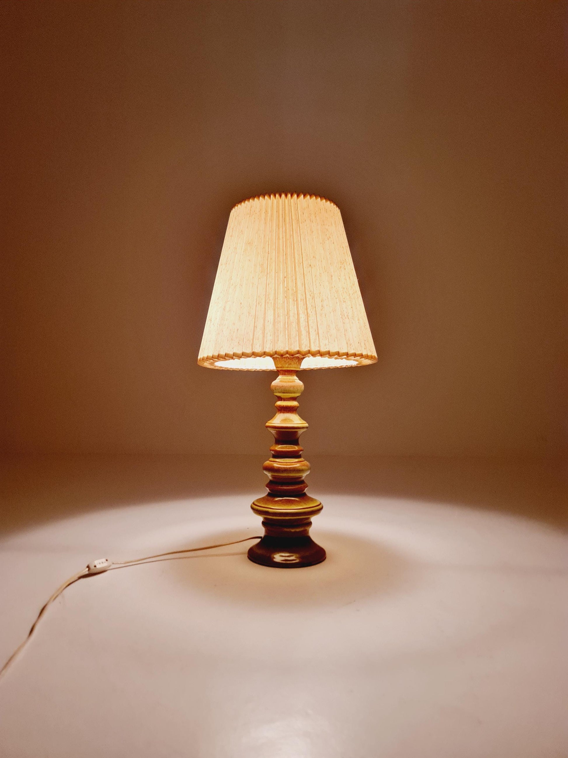Mid century ceramic handmade floor lamp 1960s Germany