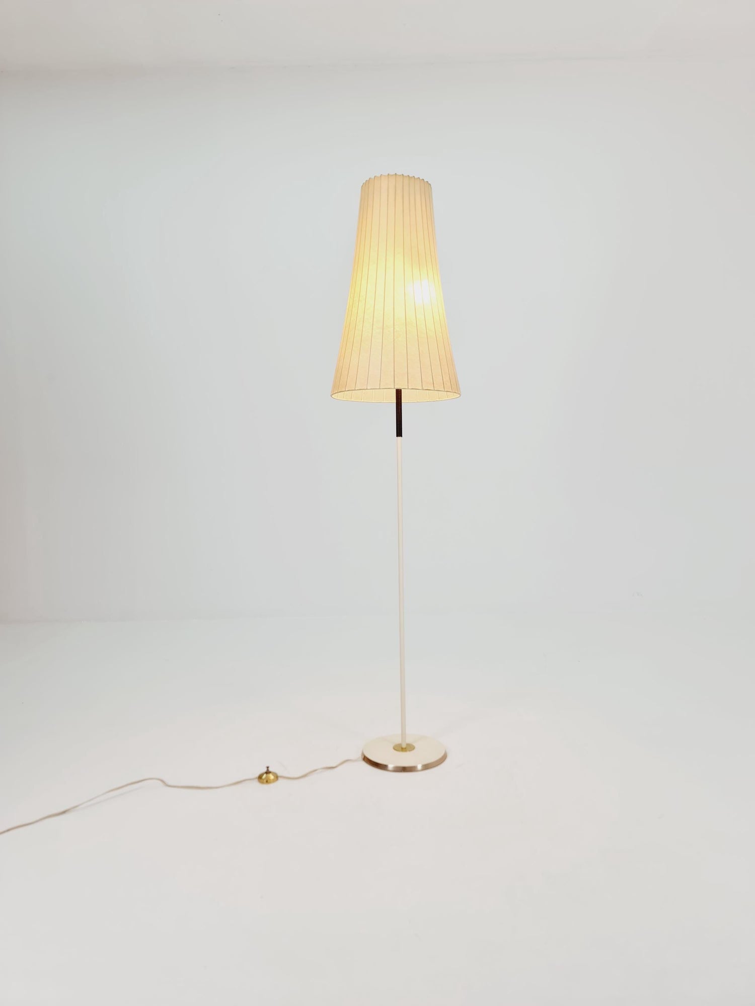 Mid century Super rare brass & Cocoon Floor lamp by Achille Castiglioni, Italy, 1960s