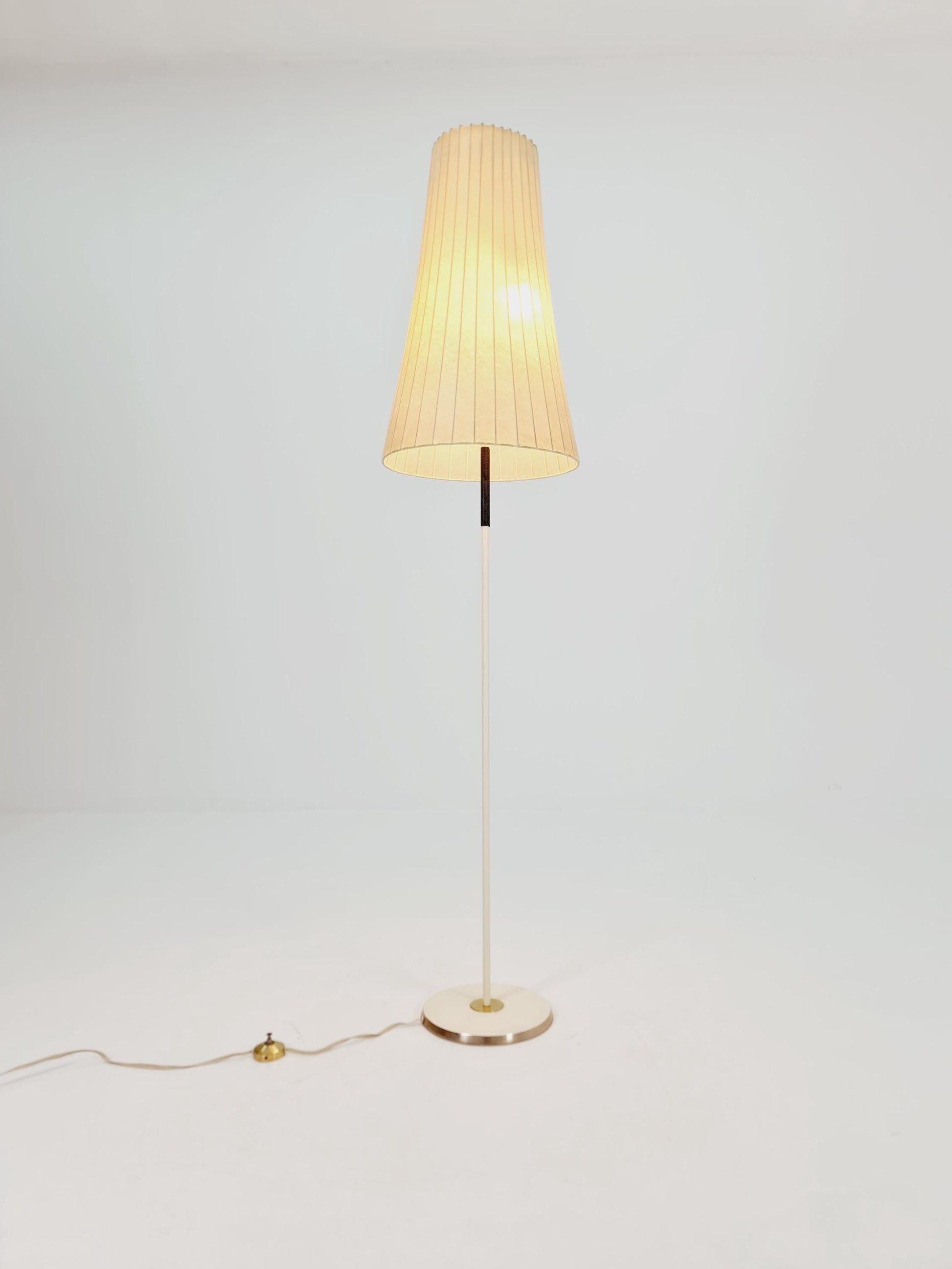 Mid century Super rare brass & Cocoon Floor lamp by Achille Castiglioni, Italy, 1960s