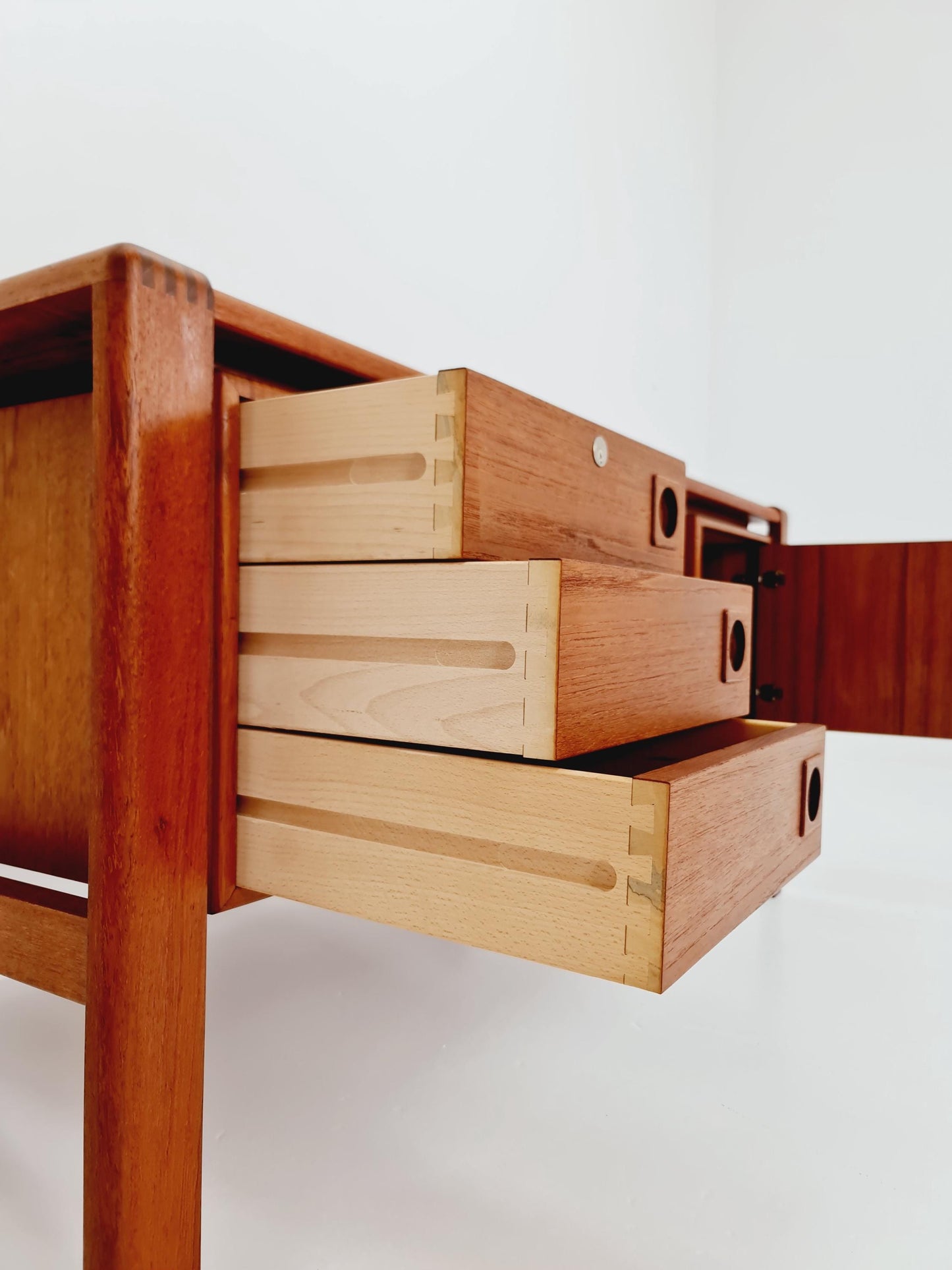 Danish teak Freestanding desk by H.P Hansen, Denmark, 1960s