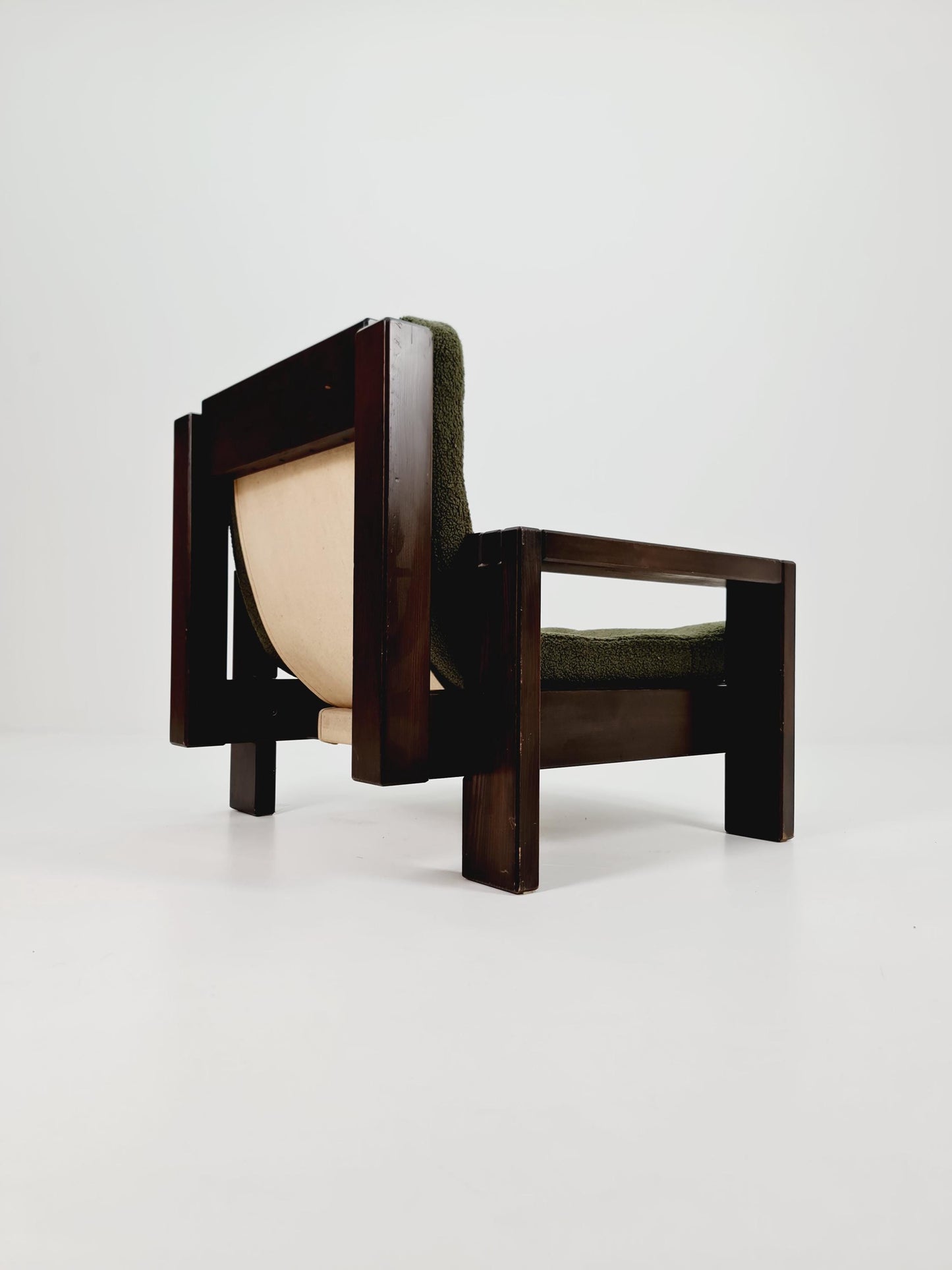 Mid Century Solid lounge chair/ Easy chair by Rausch collection Lugand , 1960s