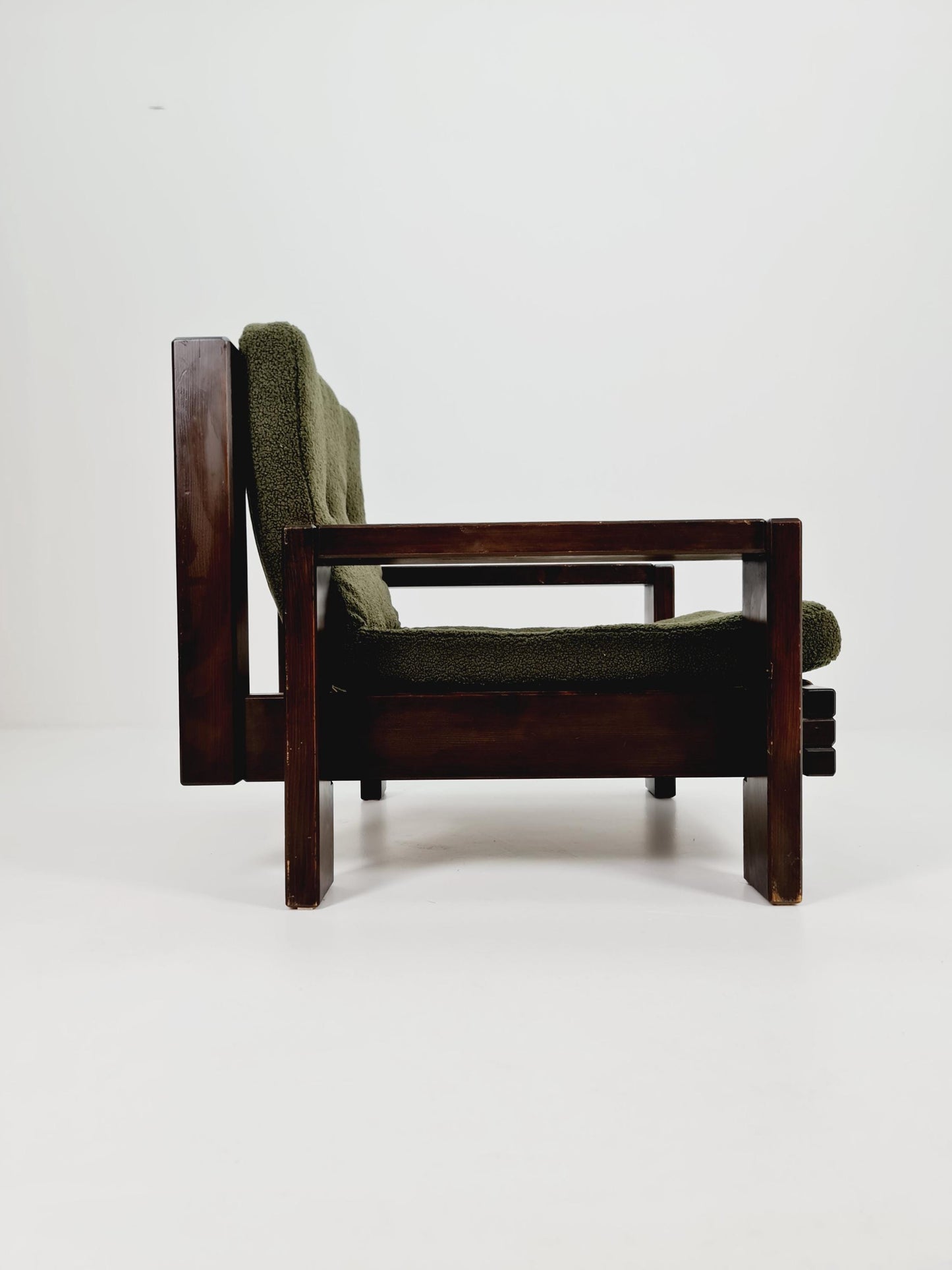 Mid Century Solid lounge chair/ Easy chair by Rausch collection Lugand , 1960s