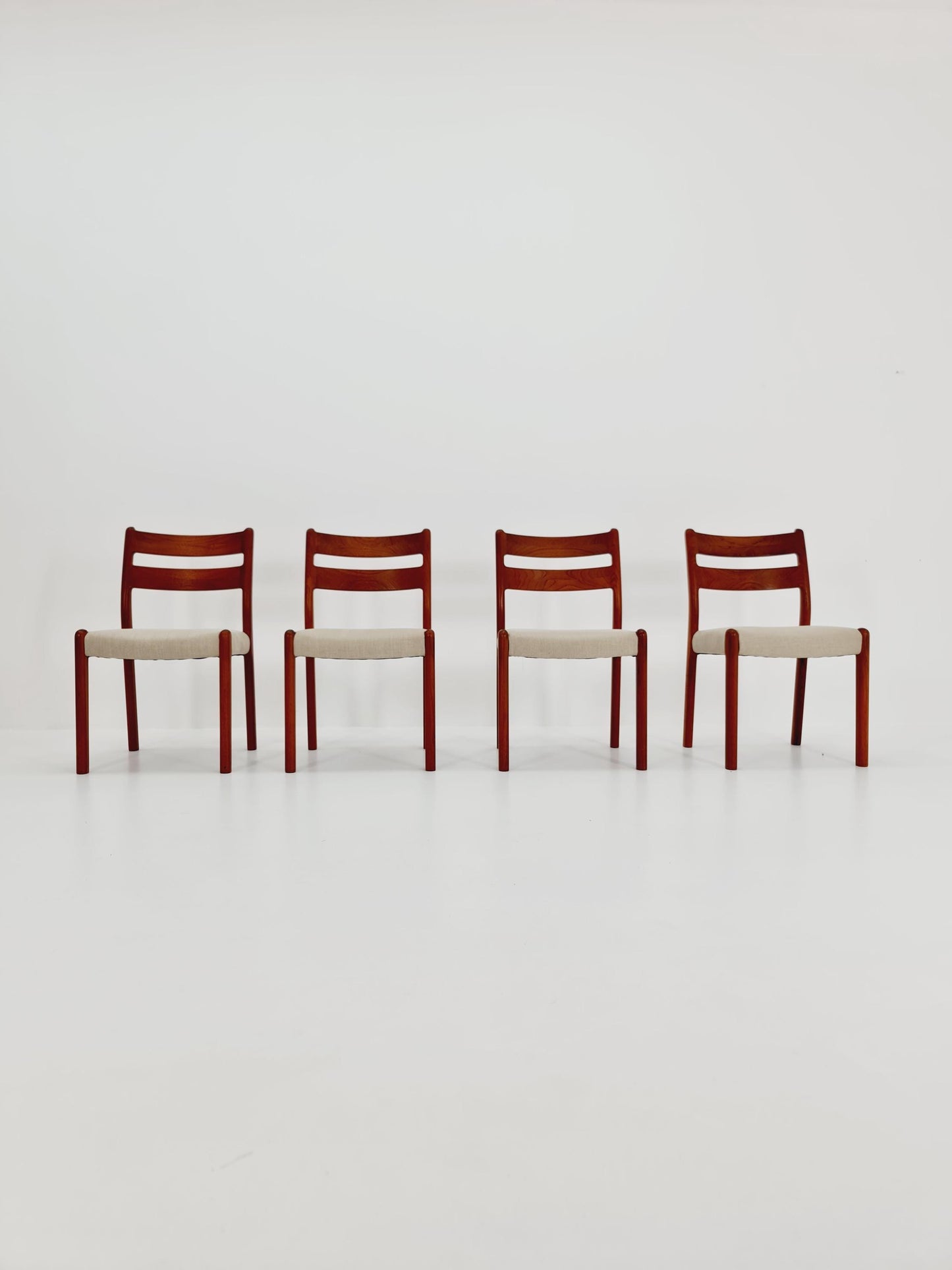Vintage Danish Teak chairs By EMC Möbler Set of 4 ,1960s