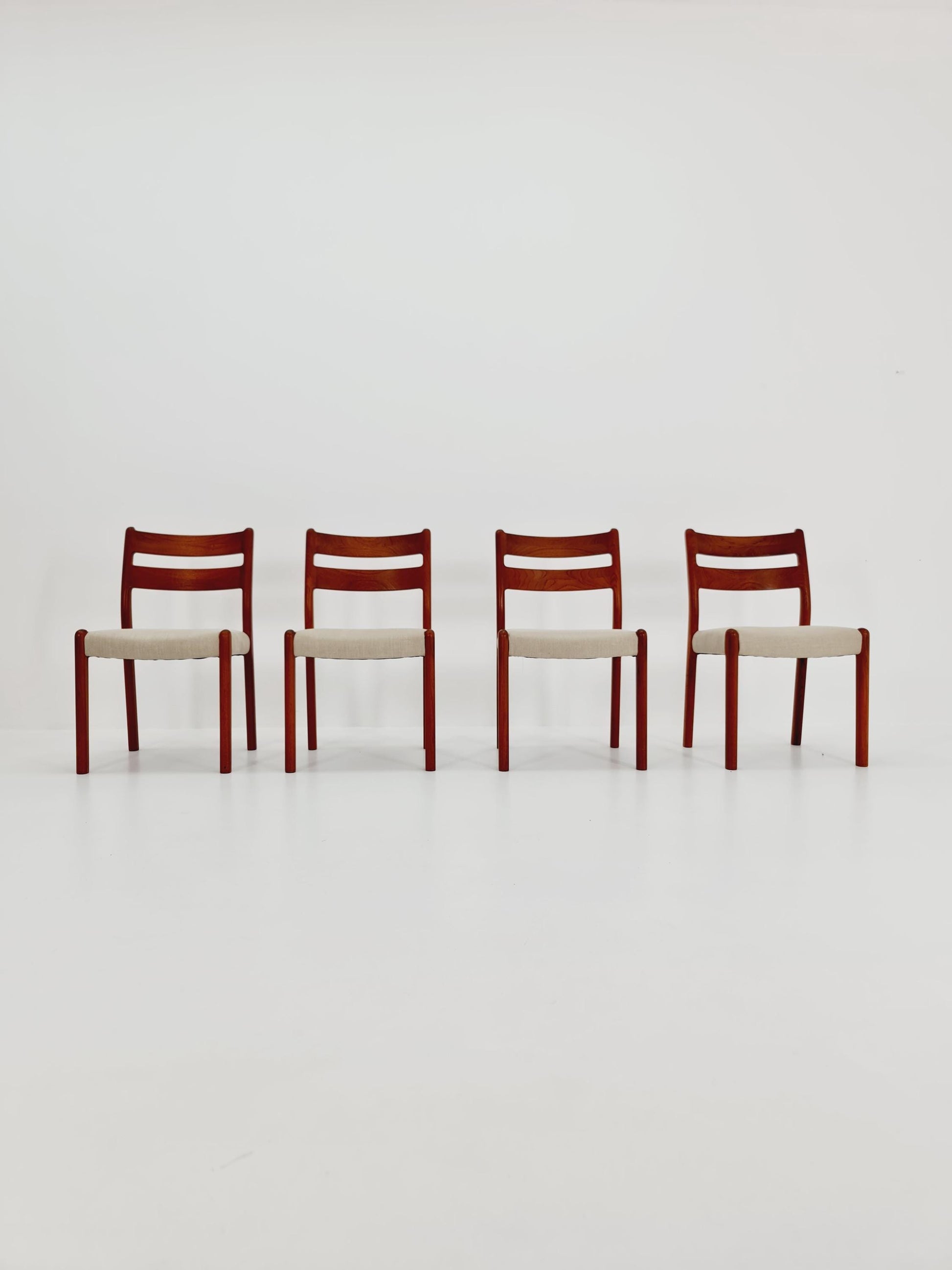 Vintage Danish Teak chairs By EMC Möbler Set of 4 ,1960s