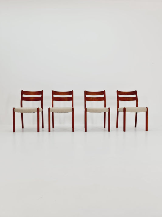 Vintage Danish Teak chairs By EMC Möbler Set of 4 ,1960s