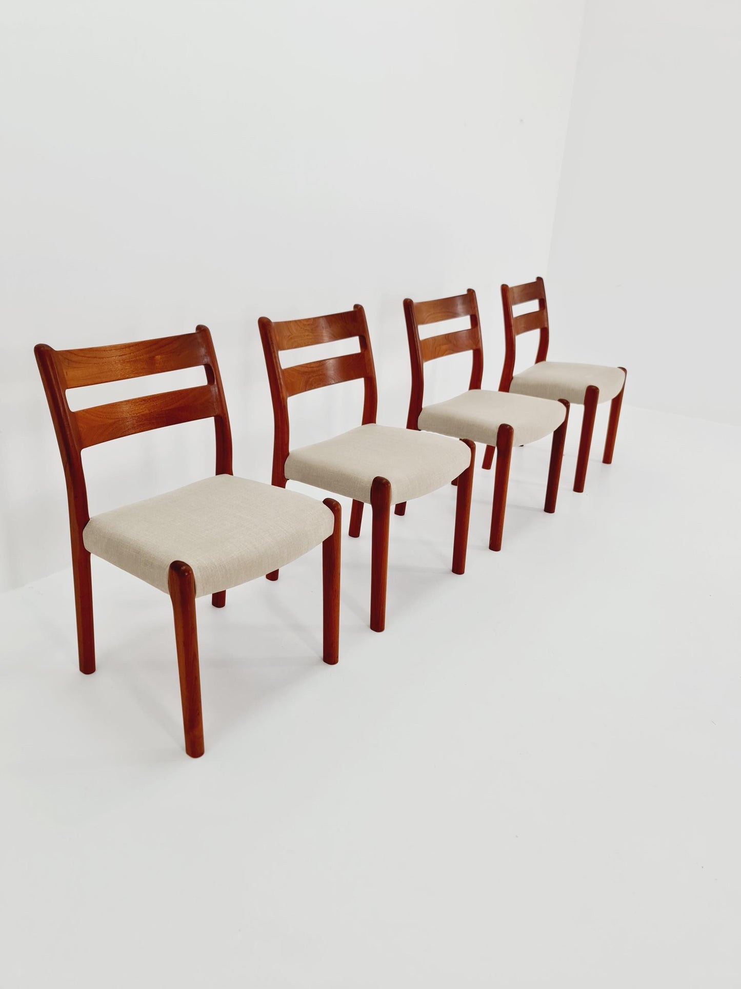 Vintage Danish Teak chairs By EMC Möbler Set of 4 ,1960s