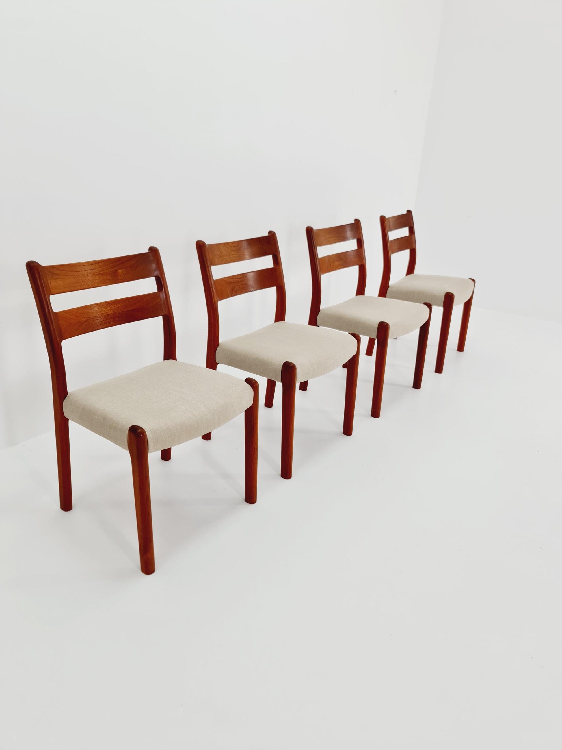 Vintage Danish Teak chairs By EMC Möbler Set of 4 ,1960s