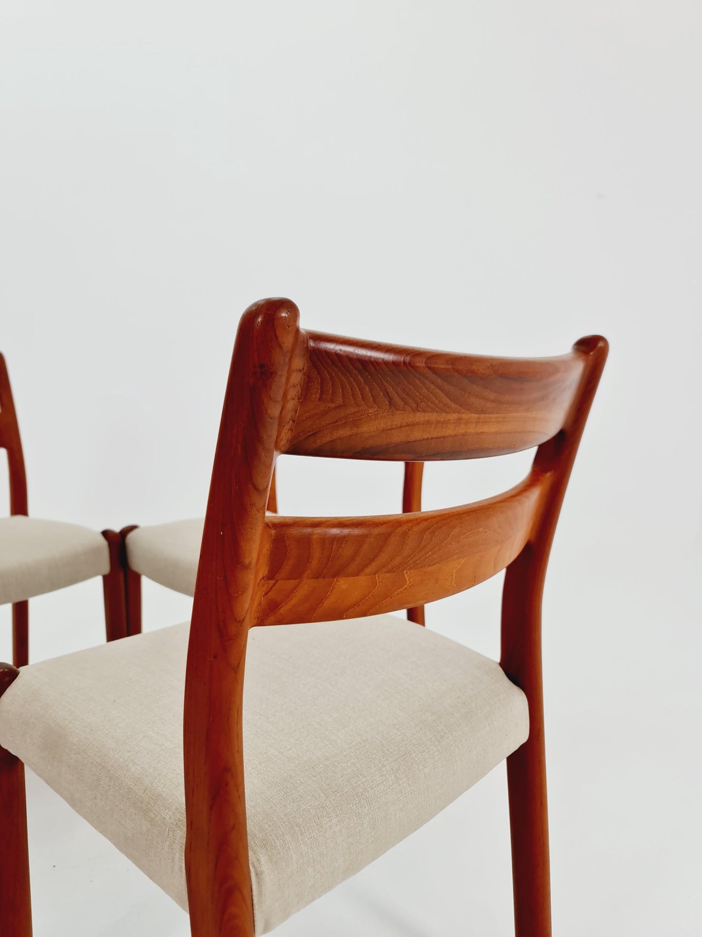 Vintage Danish Teak chairs By EMC Möbler Set of 4 ,1960s