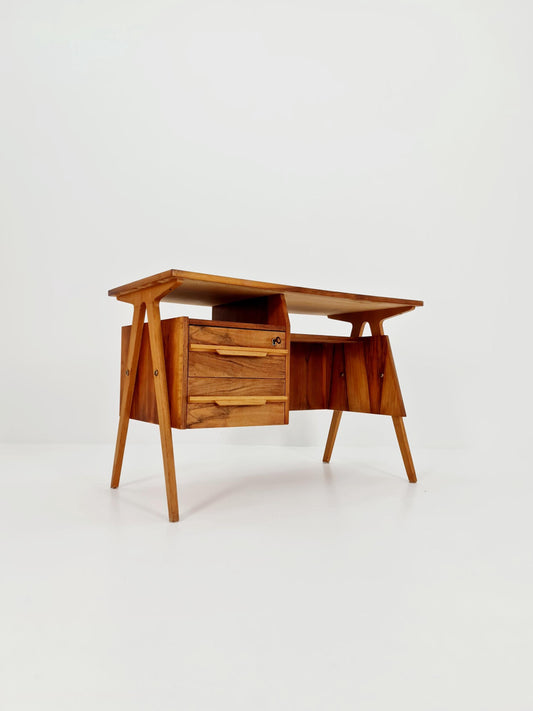 Super Rare Mid century vintage desk Walnut 1950s