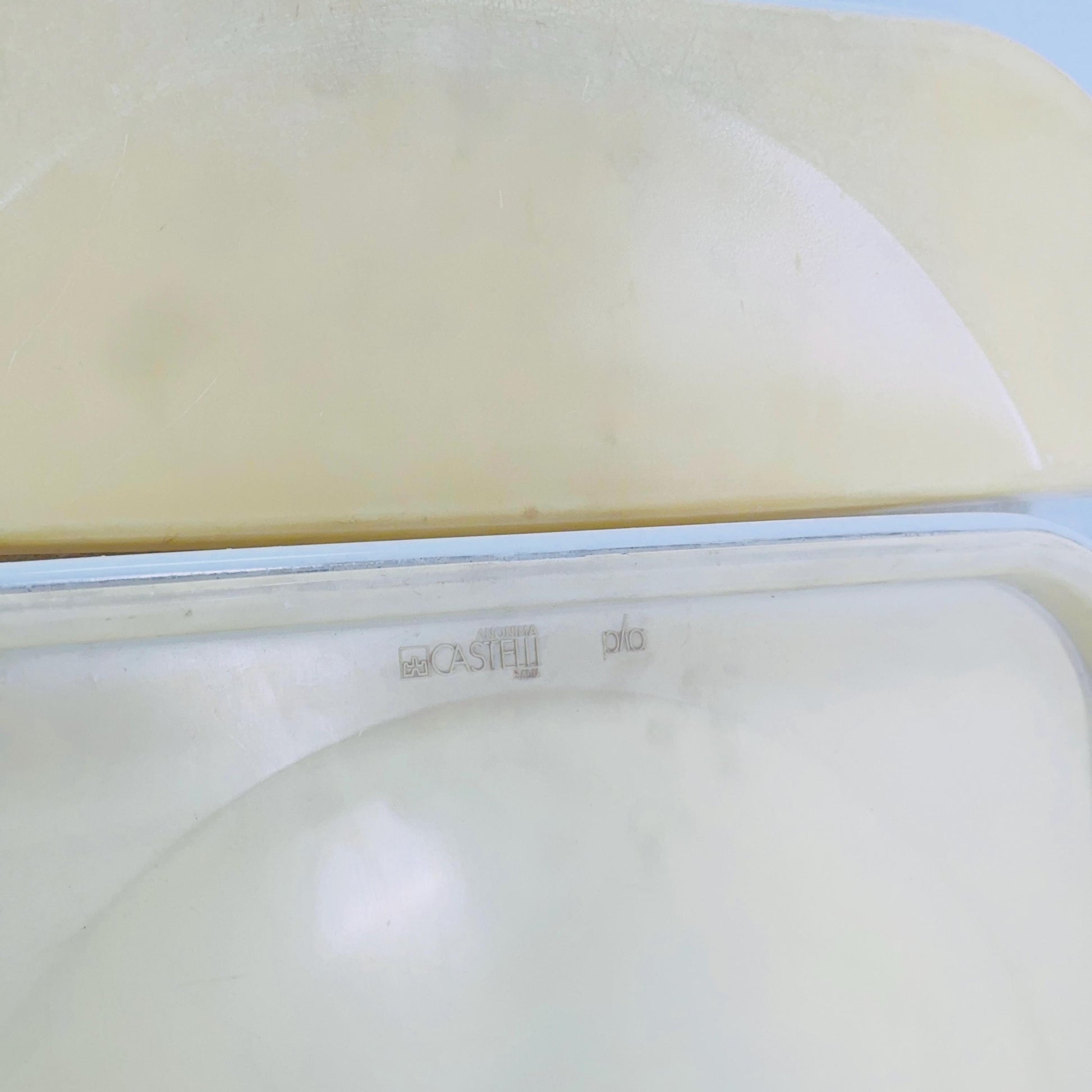 1 of 8 Mid century Italian Plia Folding cream white Chair by Giancarlo Piretti for Castelli, 1970s