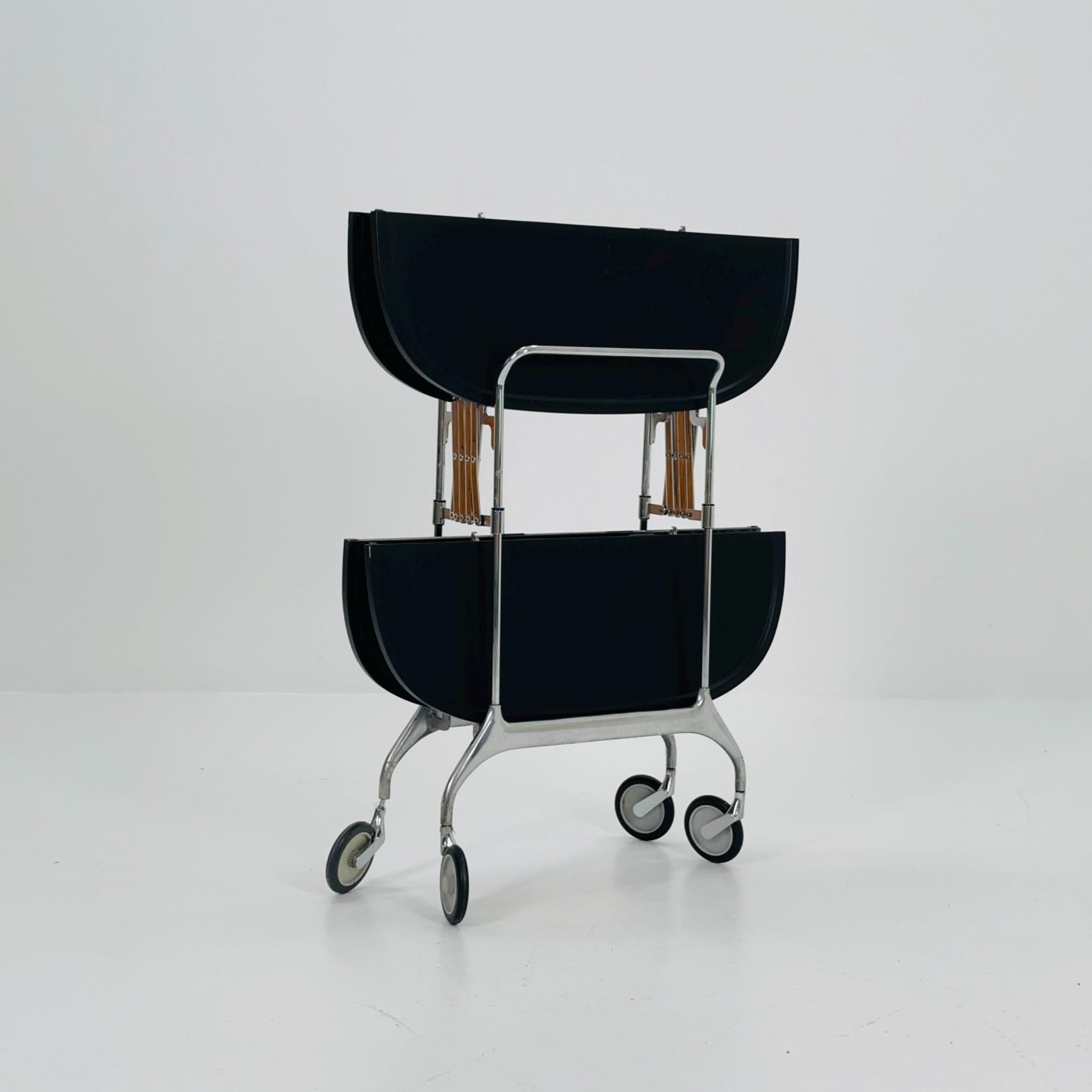 Black Gastone Dolly Trolley bar cart by Antonio Citterio and Oliver Low for Kartell Italy
