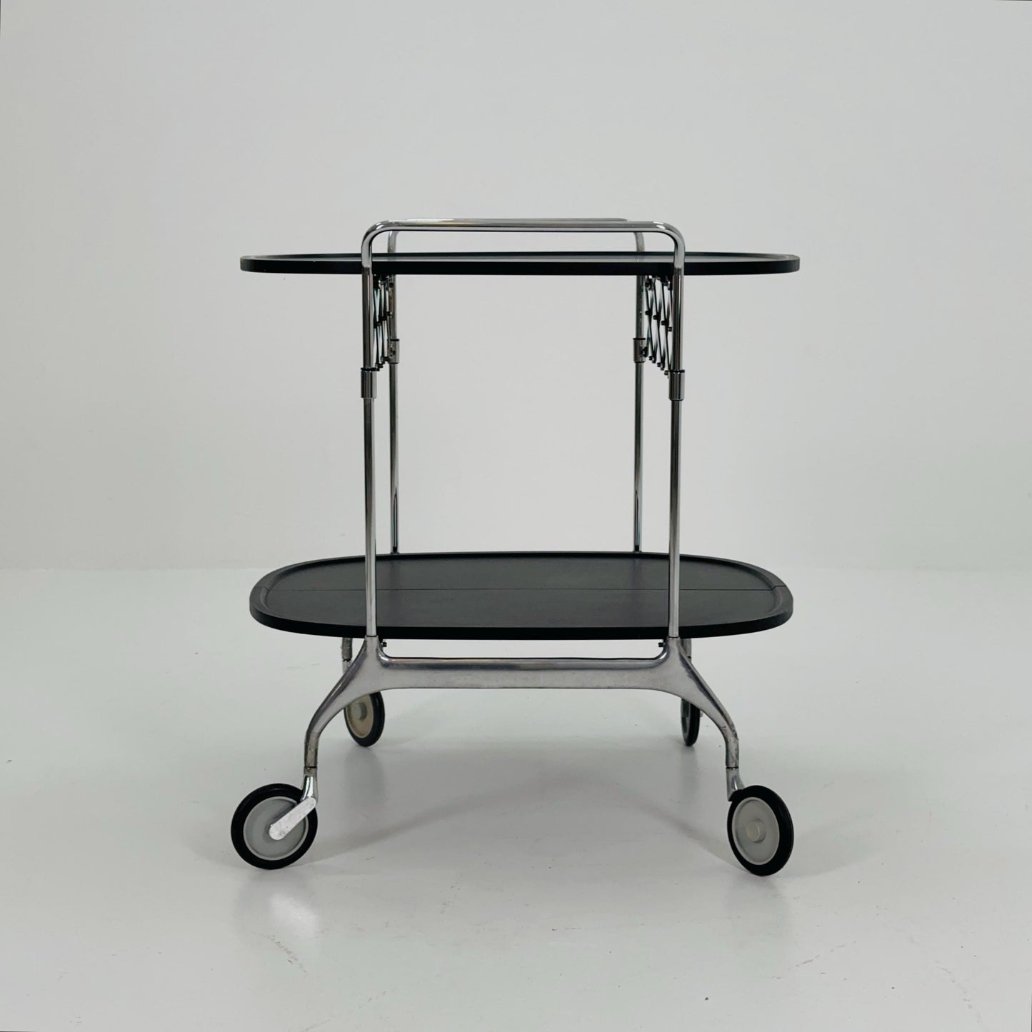 Black Gastone Dolly Trolley bar cart by Antonio Citterio and Oliver Low for Kartell Italy