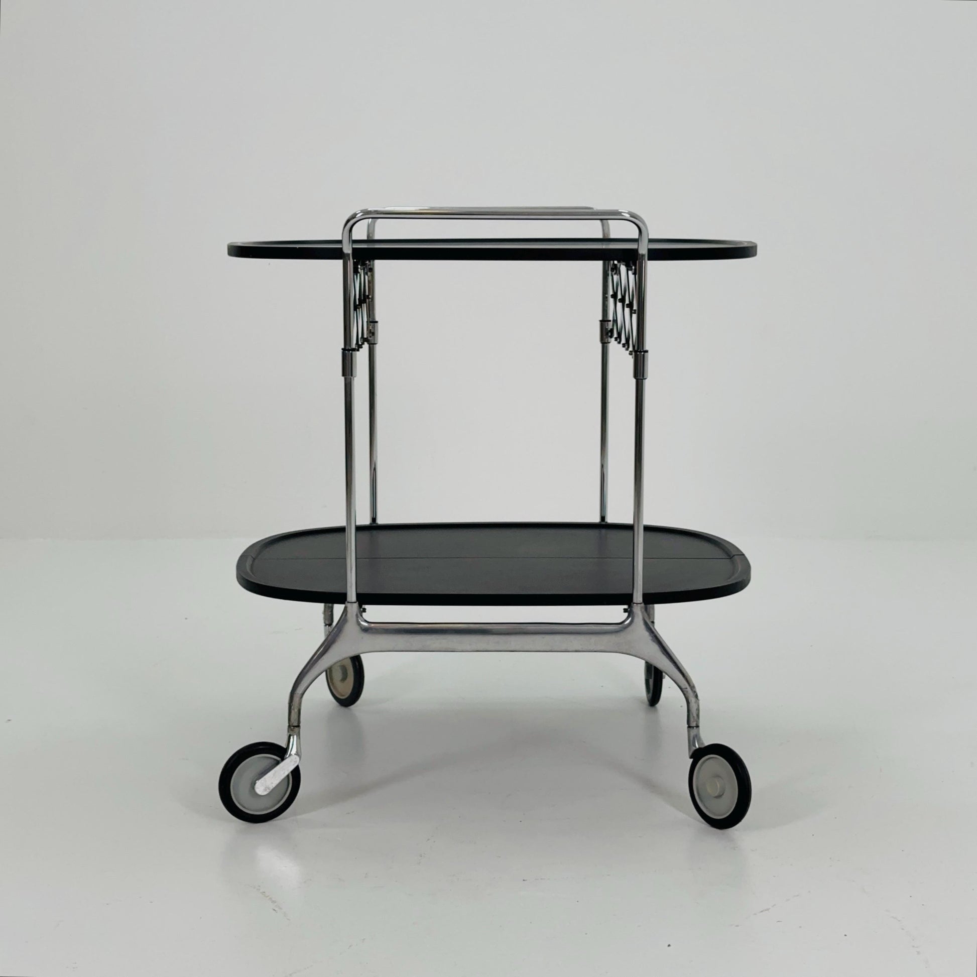 Black Gastone Dolly Trolley bar cart by Antonio Citterio and Oliver Low for Kartell Italy