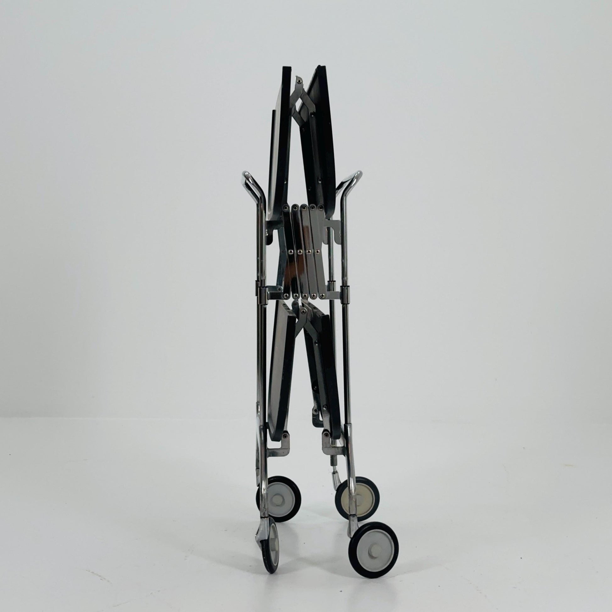 Black Gastone Dolly Trolley bar cart by Antonio Citterio and Oliver Low for Kartell Italy