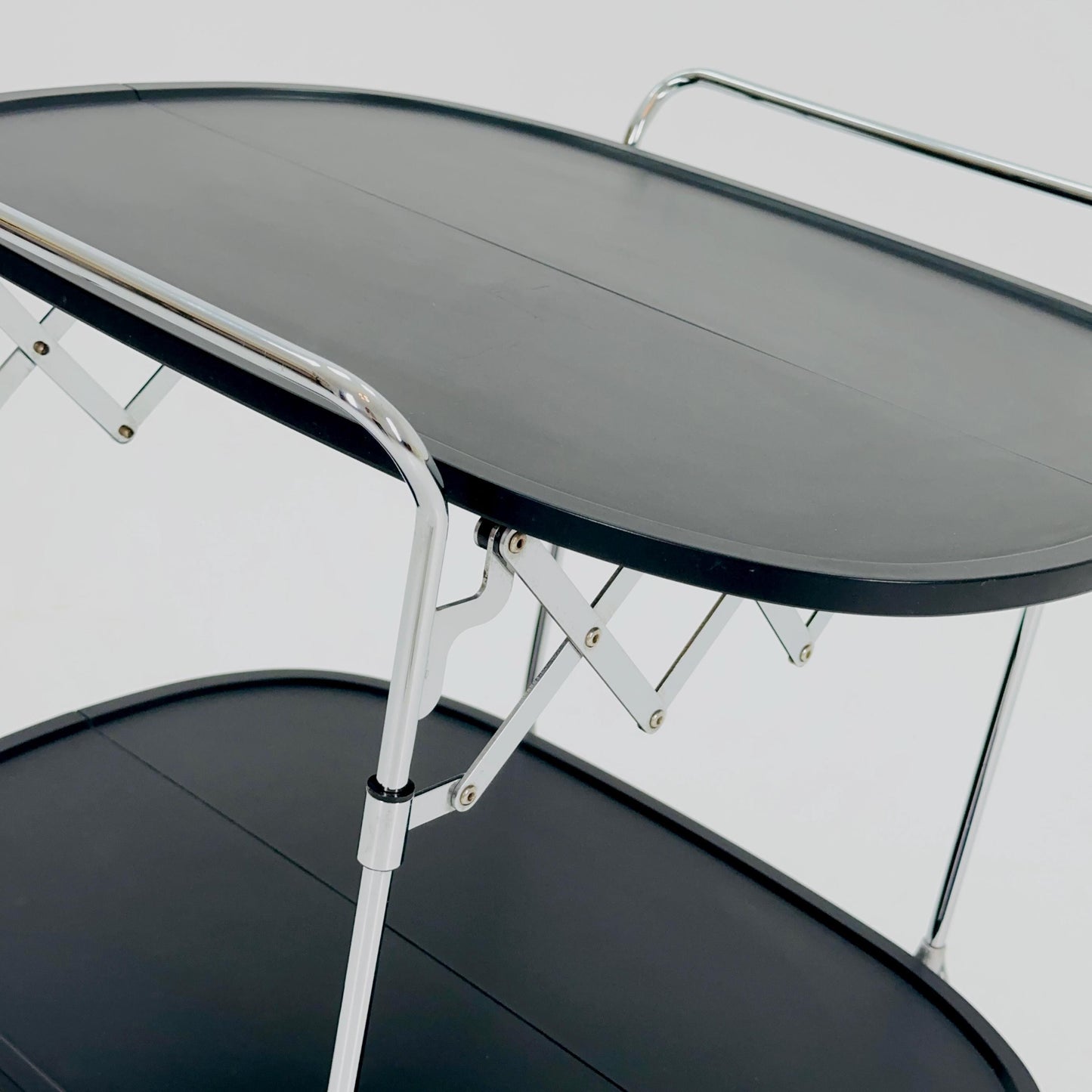 Black Gastone Dolly Trolley bar cart by Antonio Citterio and Oliver Low for Kartell Italy