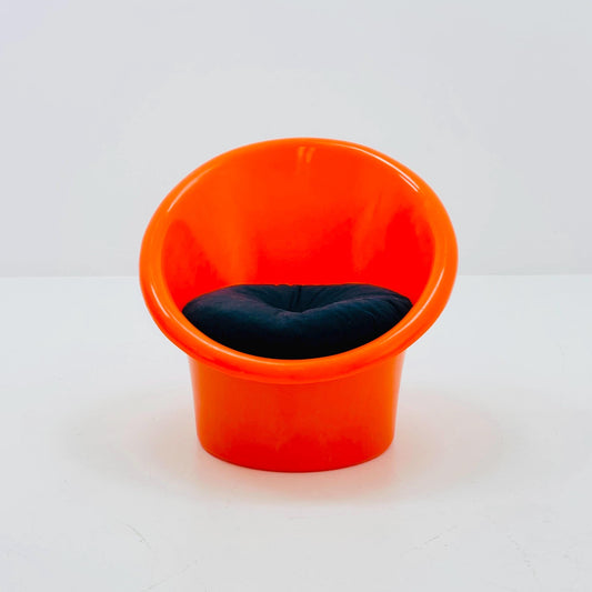 Skopa Lounge orange Chair by Ole Gjerløv Knudsen & Torben Lind for Ikea, 1970s