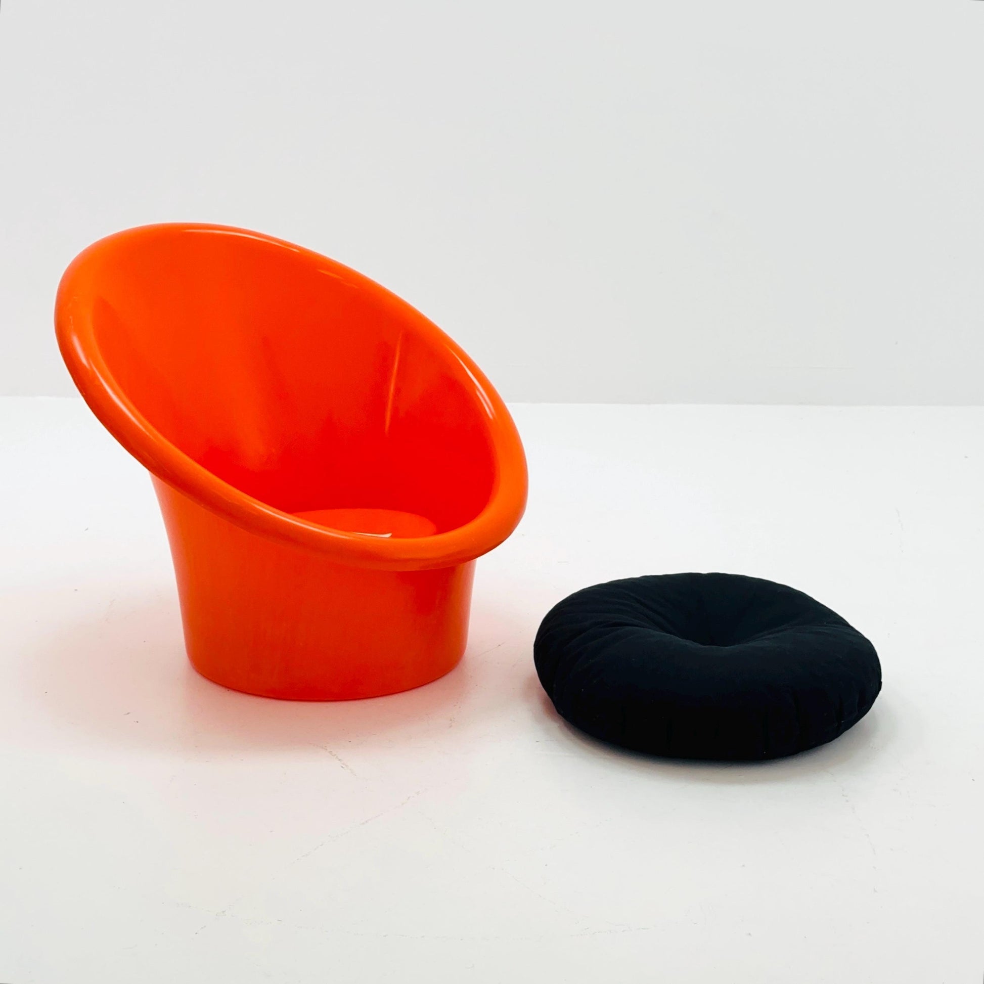 Skopa Lounge orange Chair by Ole Gjerløv Knudsen & Torben Lind for Ikea, 1970s