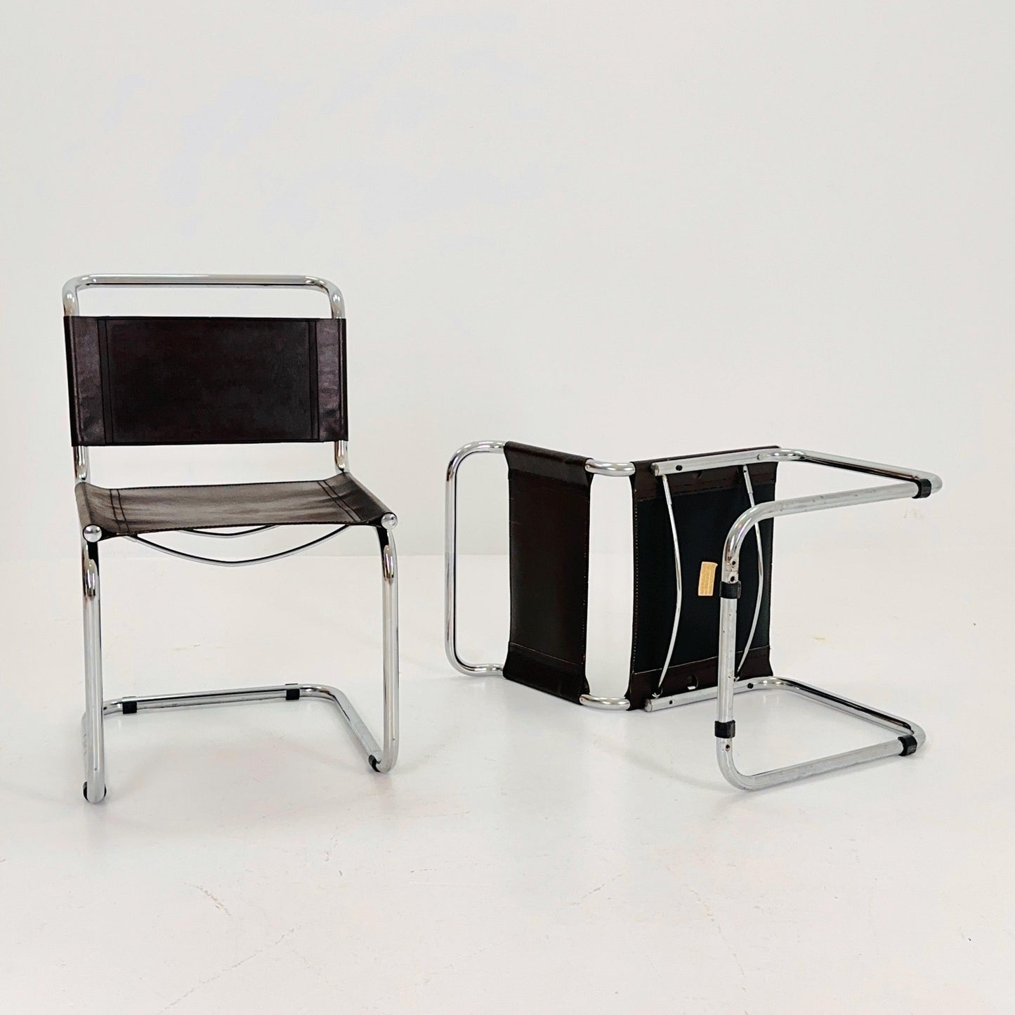 Set of 2 Mid-Century Vintage S33 Chairs by Mart Stam, Germany, 1980s – Bauhaus Design