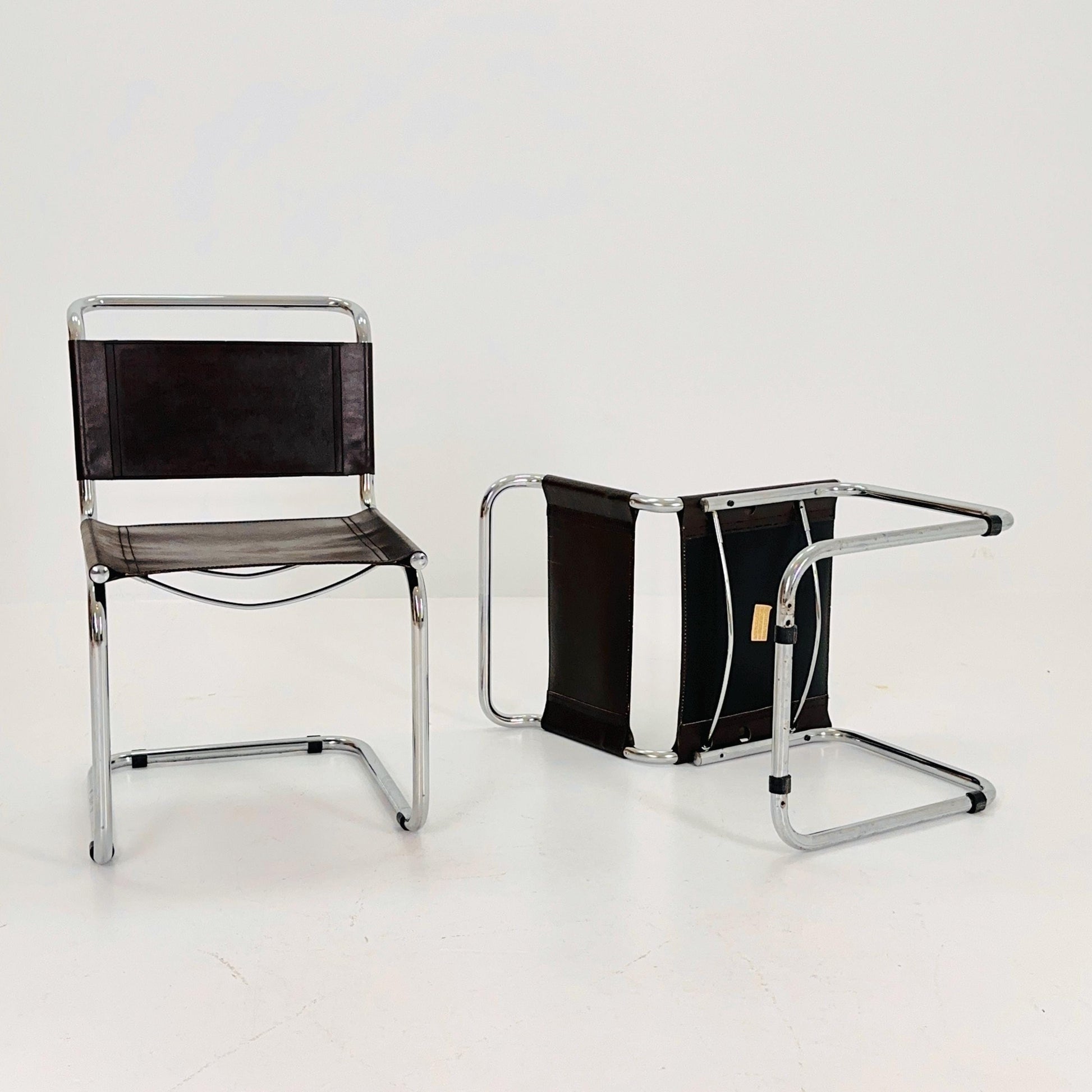 Set of 2 Mid-Century Vintage S33 Chairs by Mart Stam, Germany, 1980s – Bauhaus Design