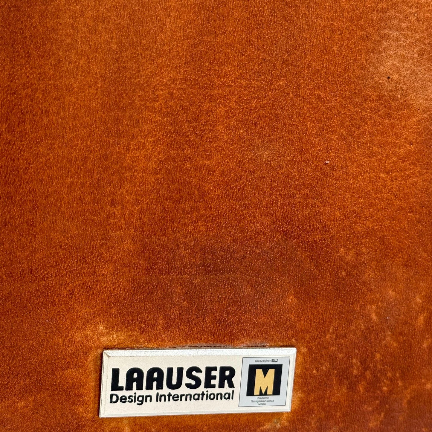 Mid century Laauser Atlanta Leather Three Seater cognac Sofa Couch 1980s Germany