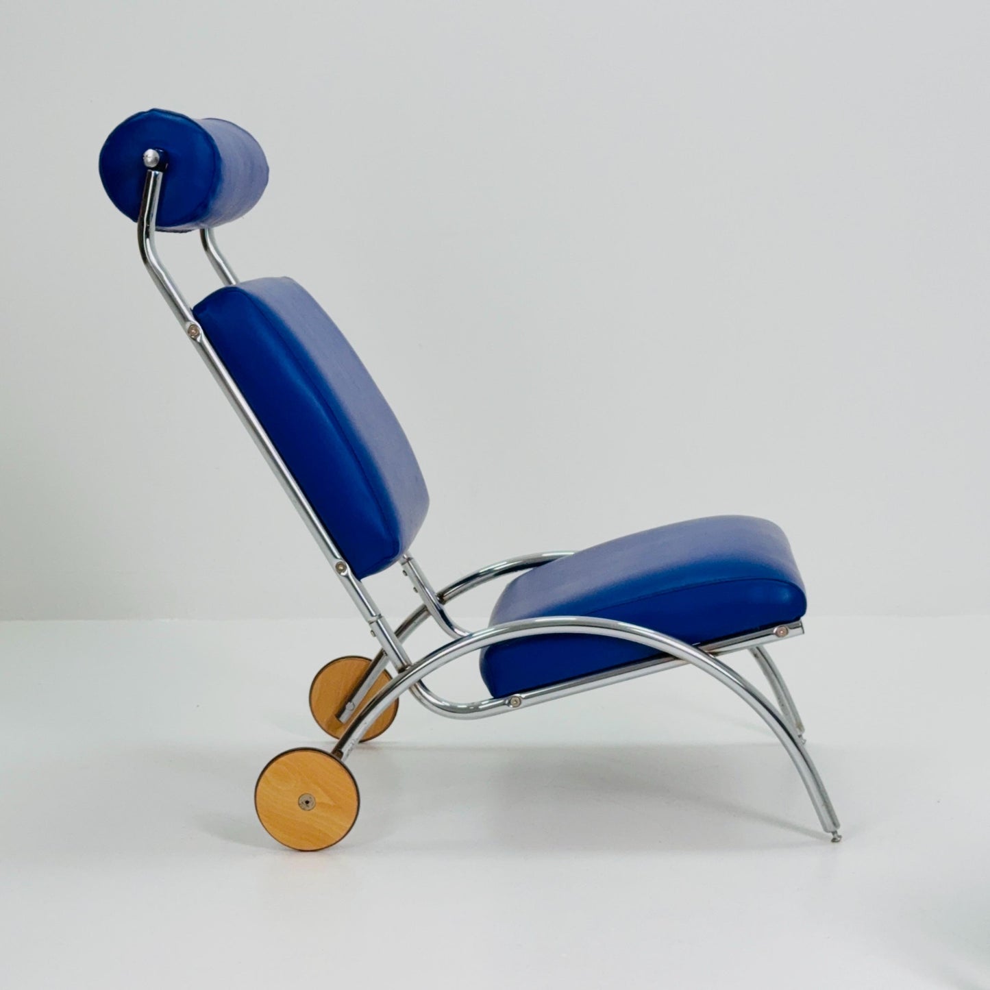 Mid-Century Bauhaus Peter Maly Lounge Chair & Ottoman, Germany 1980s