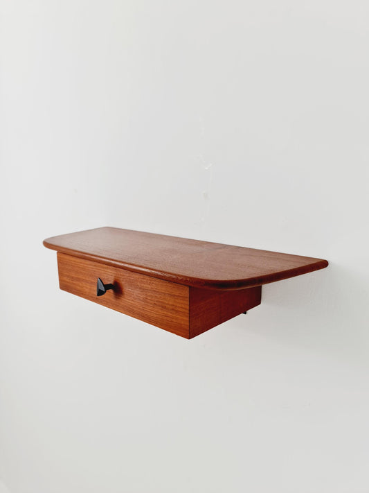 Dansih teak floating/ hanging bedside table/ nightstand, 1960s