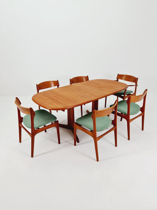 Vintage Danish Teak Oval Dining table by Gudme Möbelfabrik A/S , 1960s