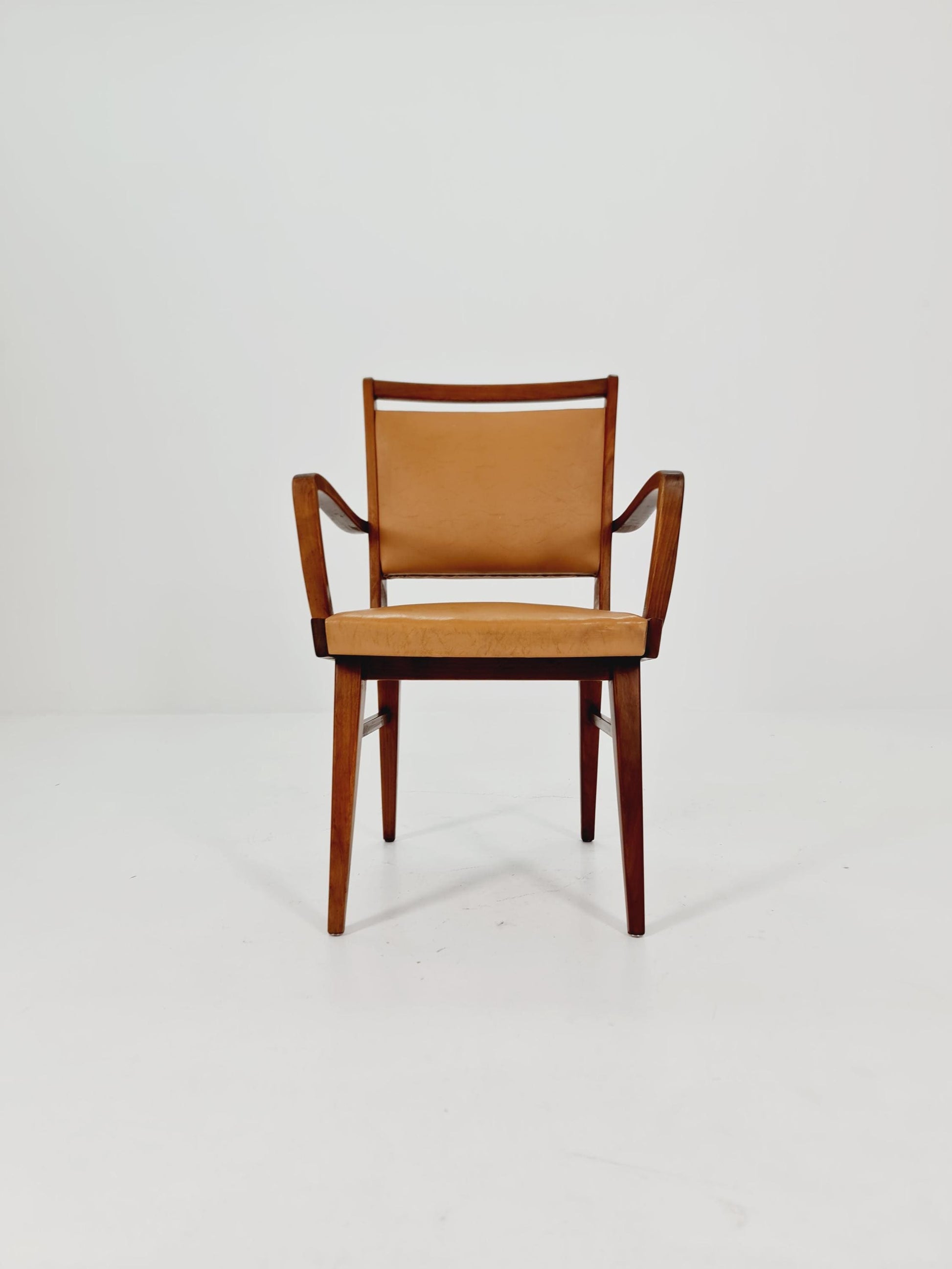 Mid-century walnut German armchair, 1960s