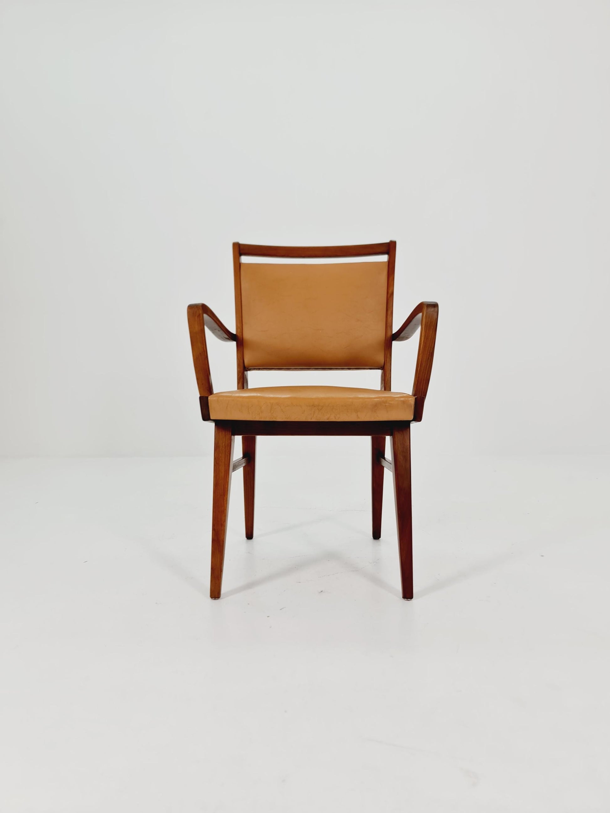 Mid-century walnut German armchair, 1960s