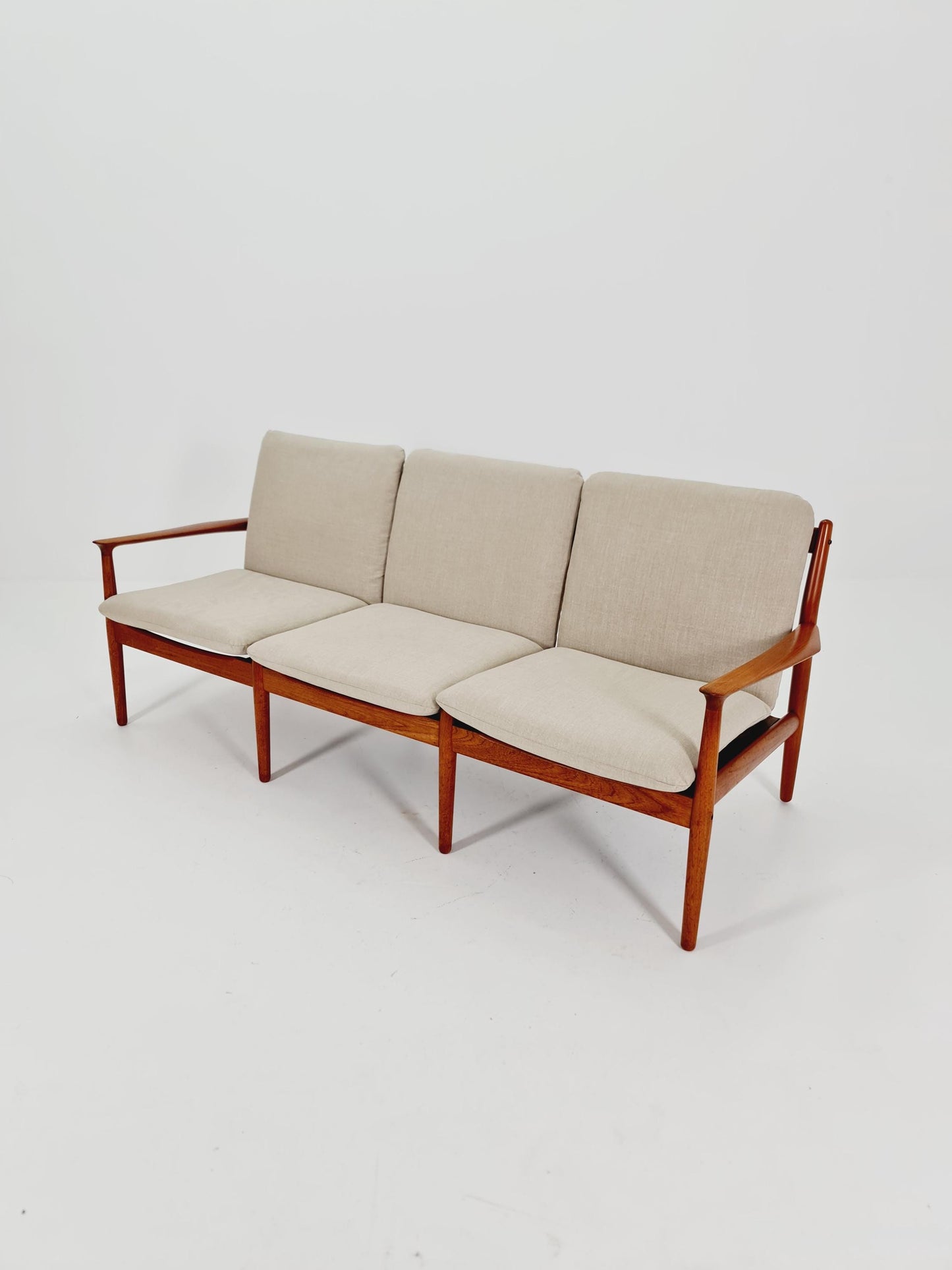 Mid-century Rare Danish teak lounge sofa 3 -Seater ,By Sven Erksen For Glostrup 1970s