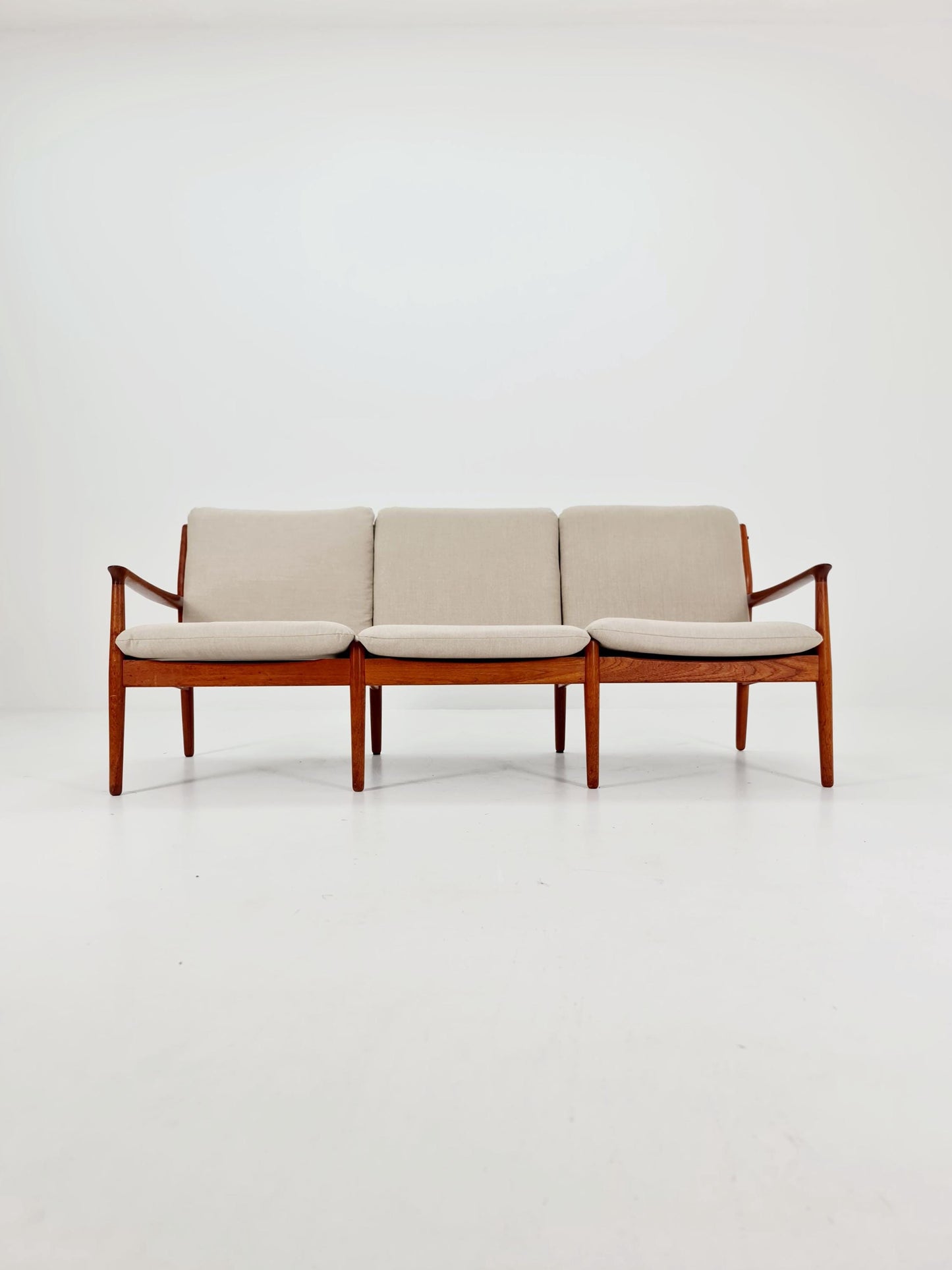 Mid-century Rare Danish teak lounge sofa 3 -Seater ,By Sven Erksen For Glostrup 1970s