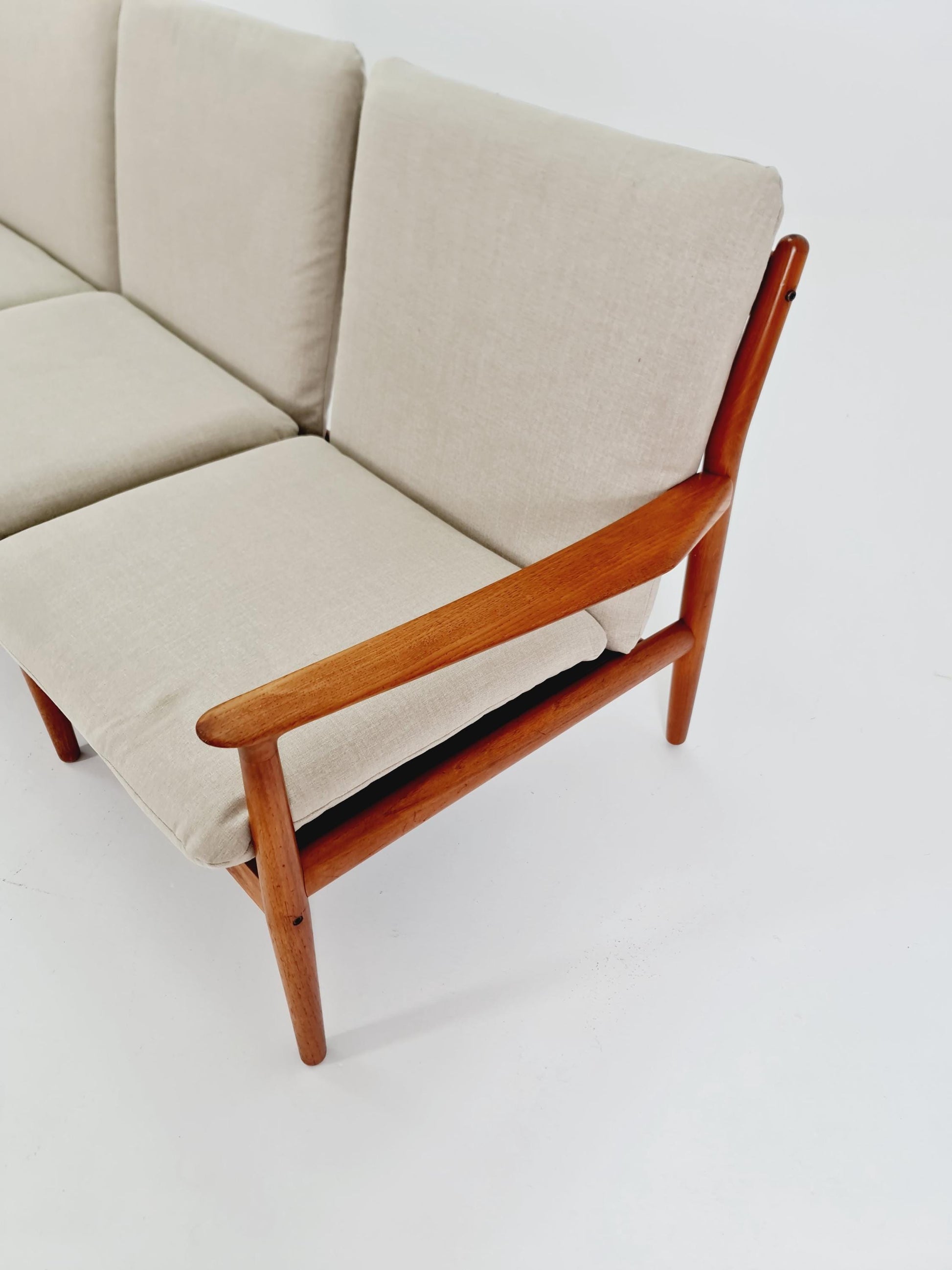Mid-century Rare Danish teak lounge sofa 3 -Seater ,By Sven Erksen For Glostrup 1970s