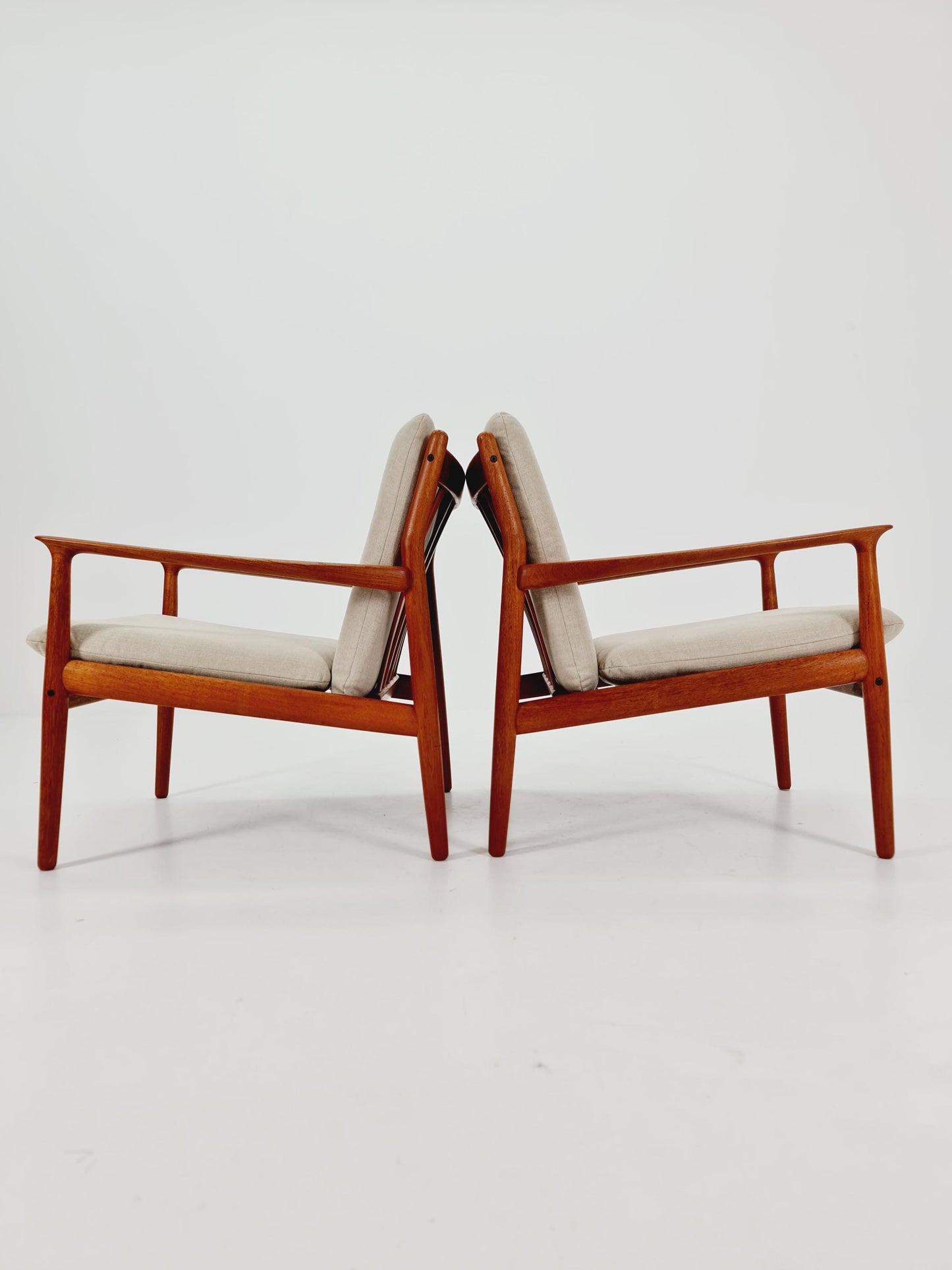 Mid century Danish easy lounge chairs by Sven Erksen For Glostrup 1970s , 1955s, Set of 2