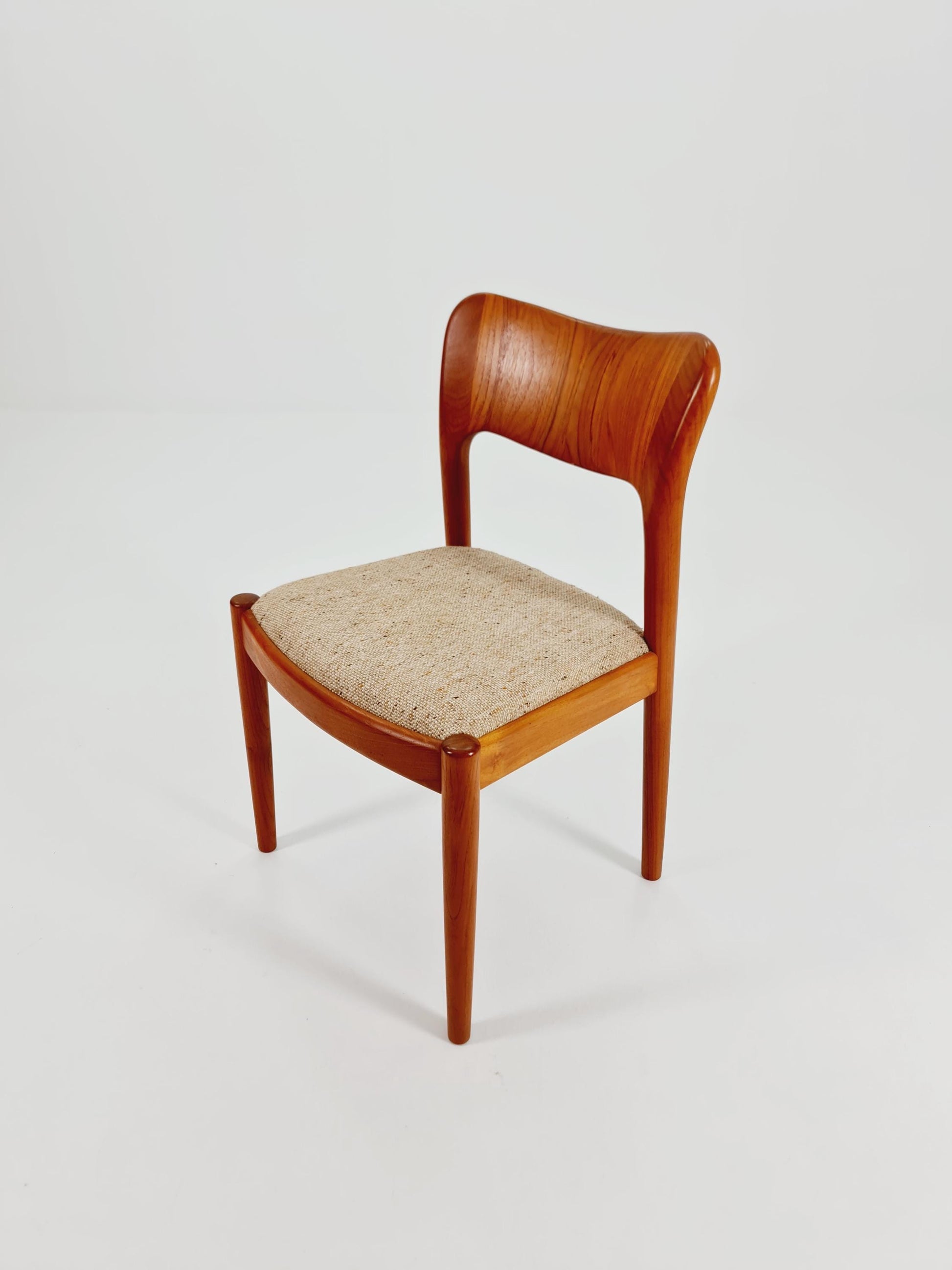Vintage Danish solid teak dining chair by Niels Koefoed for Koefoed Hornslet , 1960s,