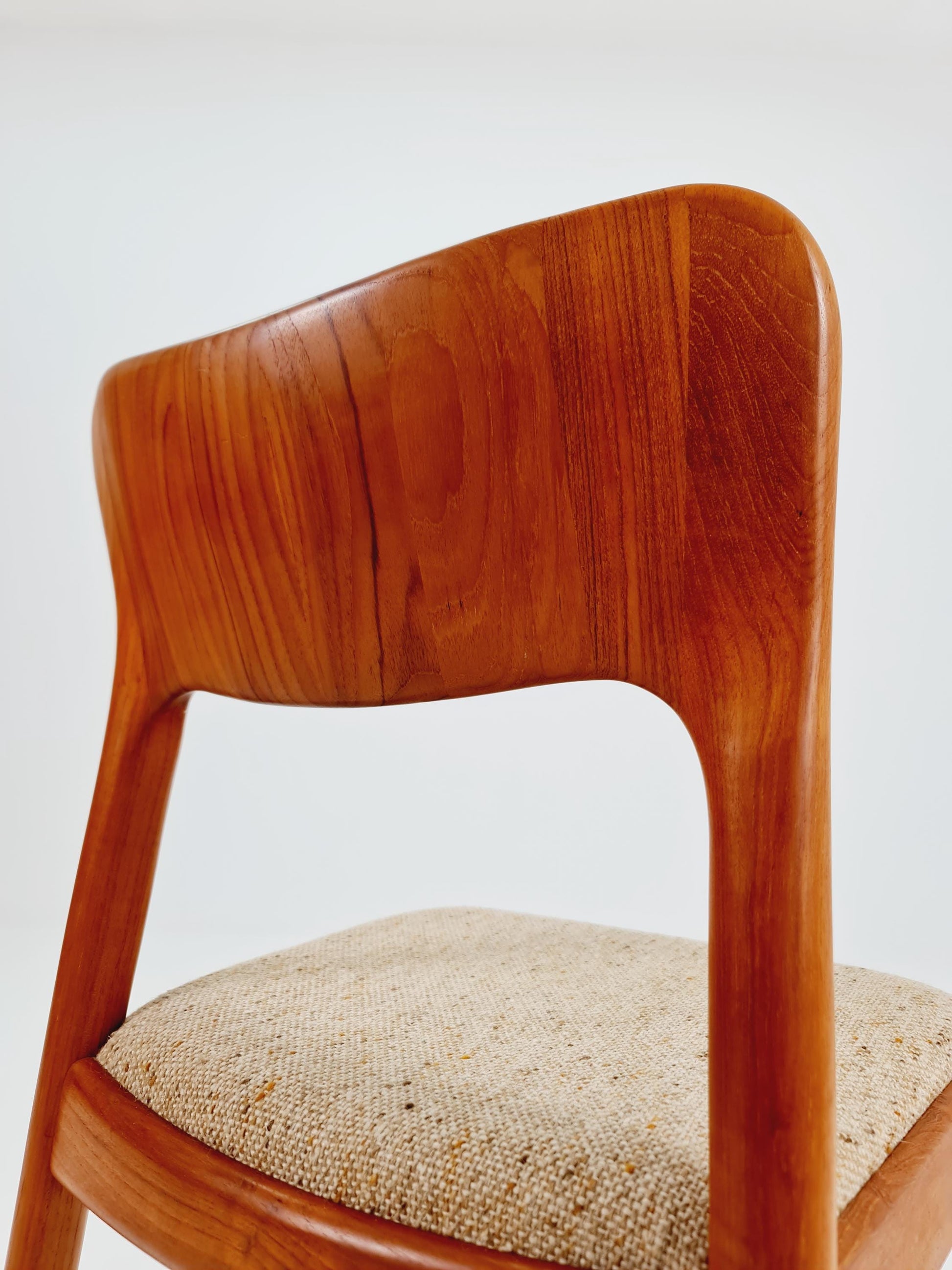 Vintage Danish solid teak dining chair by Niels Koefoed for Koefoed Hornslet , 1960s,