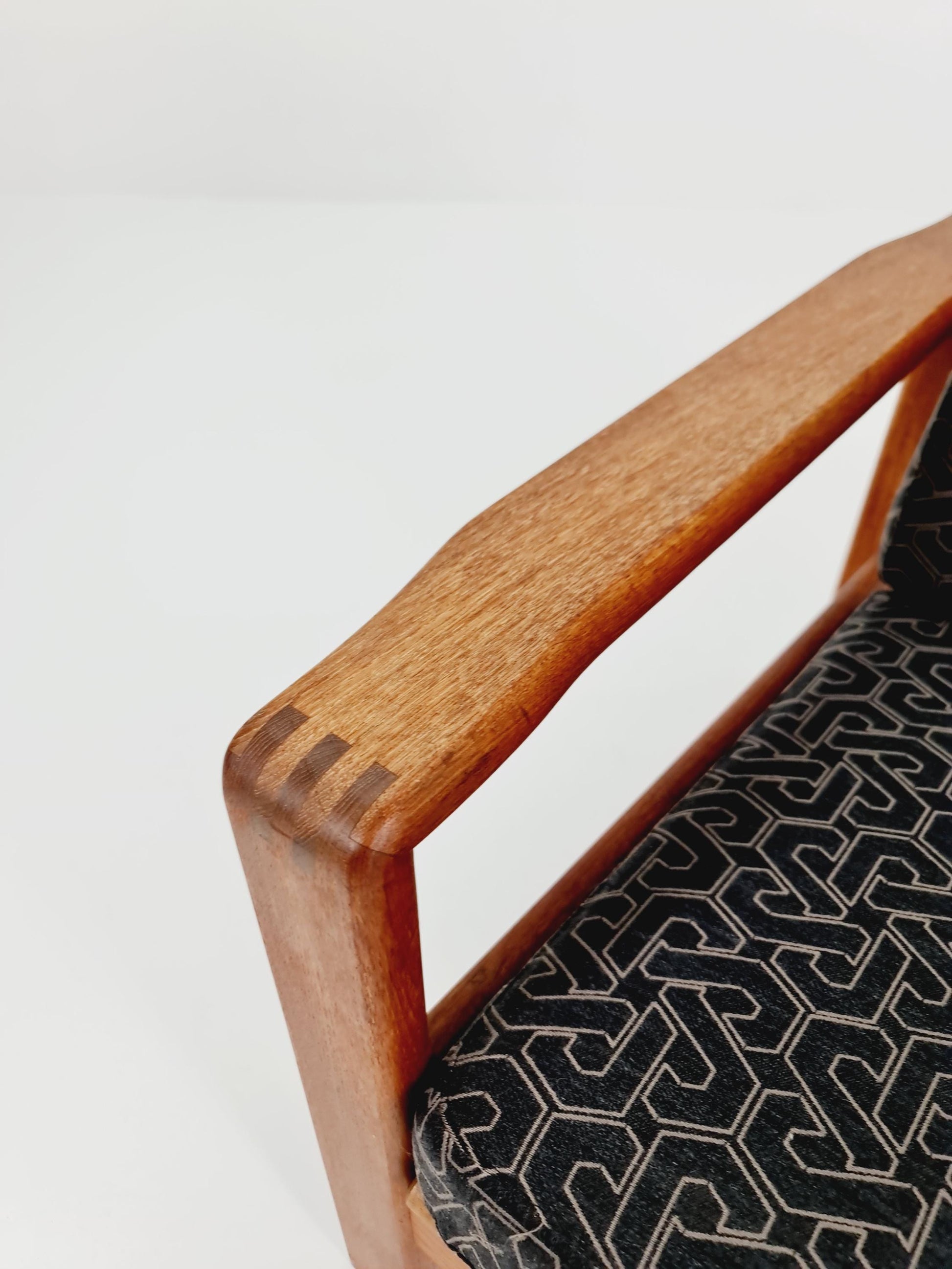 Mid Century Solid teak lounge chair/ Easy chair , 1960s