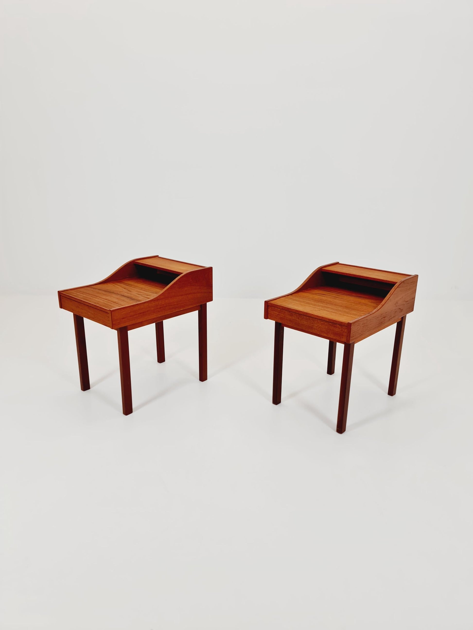 Rare Danish MidCentury teak nightstands / bedside tables, 1960s