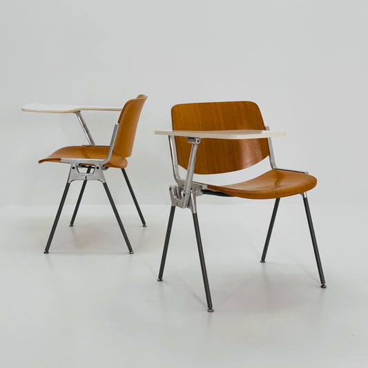 Set of 2 Mid century Stacking desk chairs by Giancarlo Piretti for Anomima Castelli ,Italy 1960s