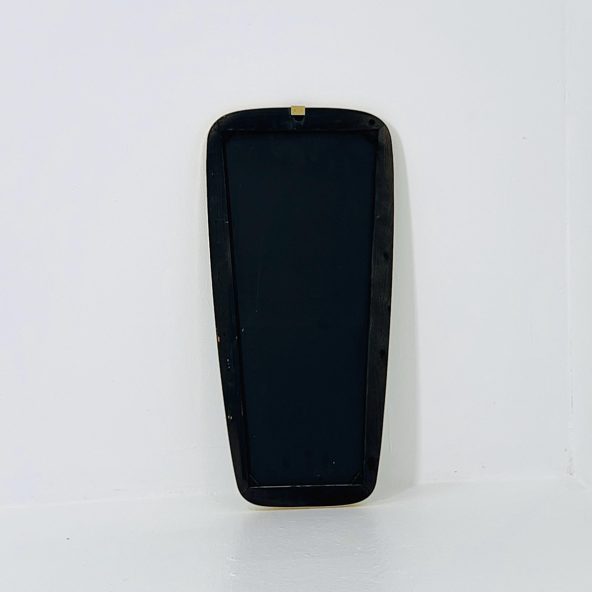 Mid Century asymmetric Original kidney wall mirror by schon form Germany 60s