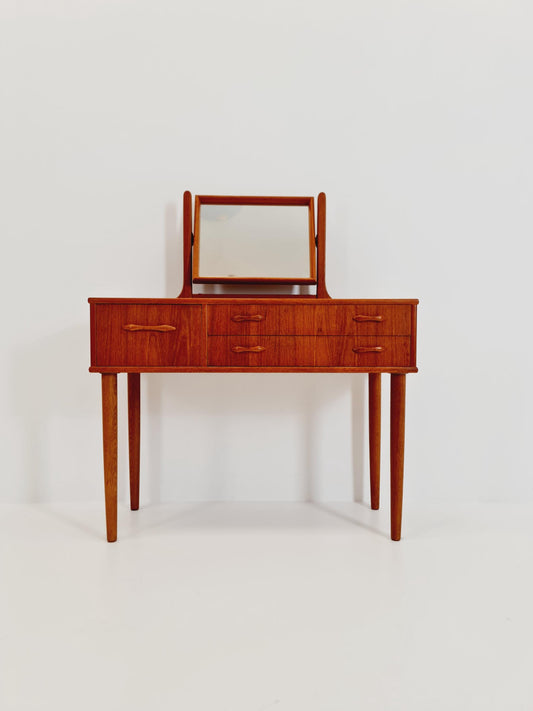 Mid Century Modern Danish Teak vanity table/ make up, 1960s