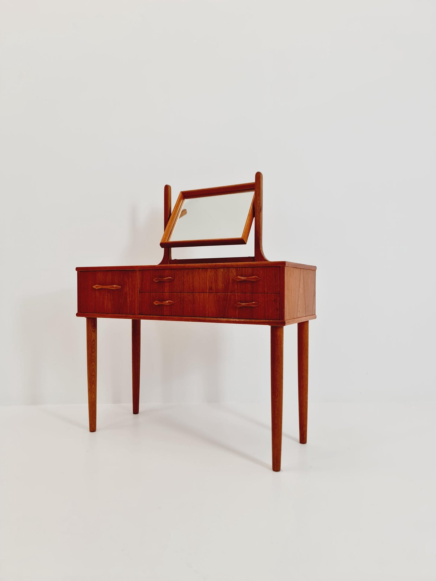 Mid Century Modern Danish Teak vanity table/ make up, 1960s