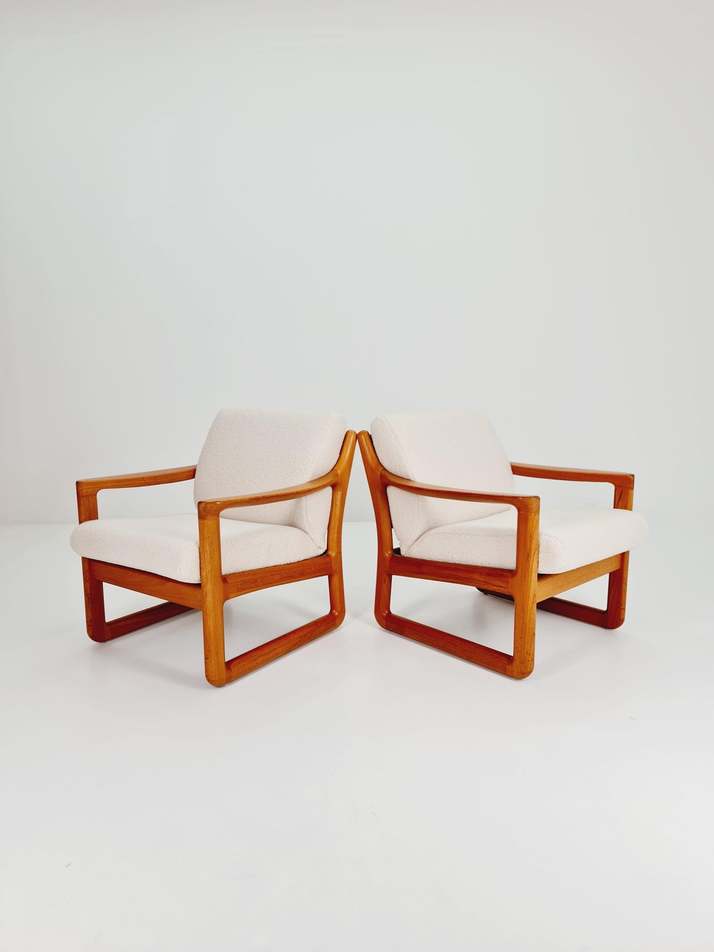 Mid century teak easy lounge chairs for Silkeborg , 1960s