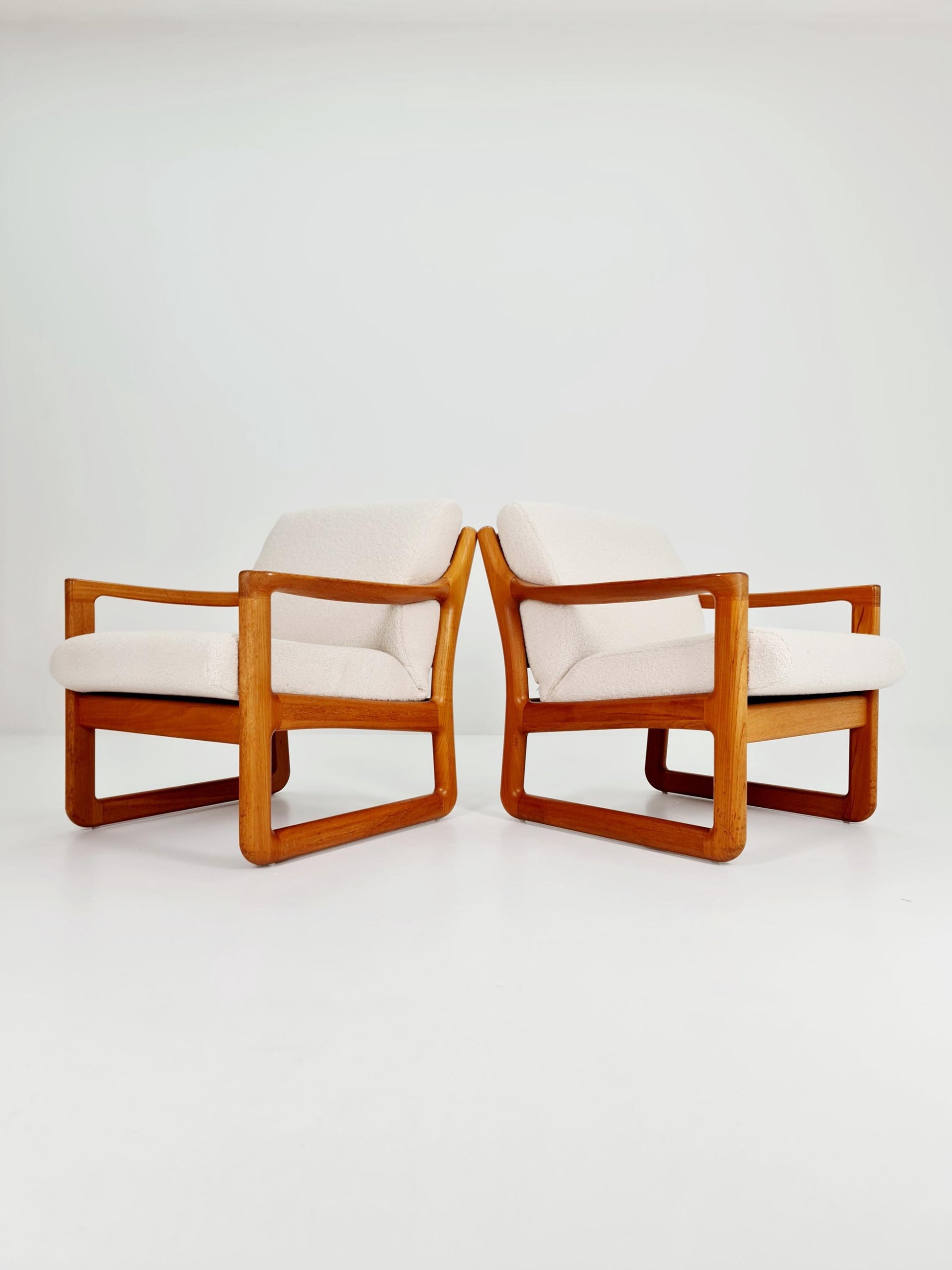 Mid century teak easy lounge chairs for Silkeborg , 1960s