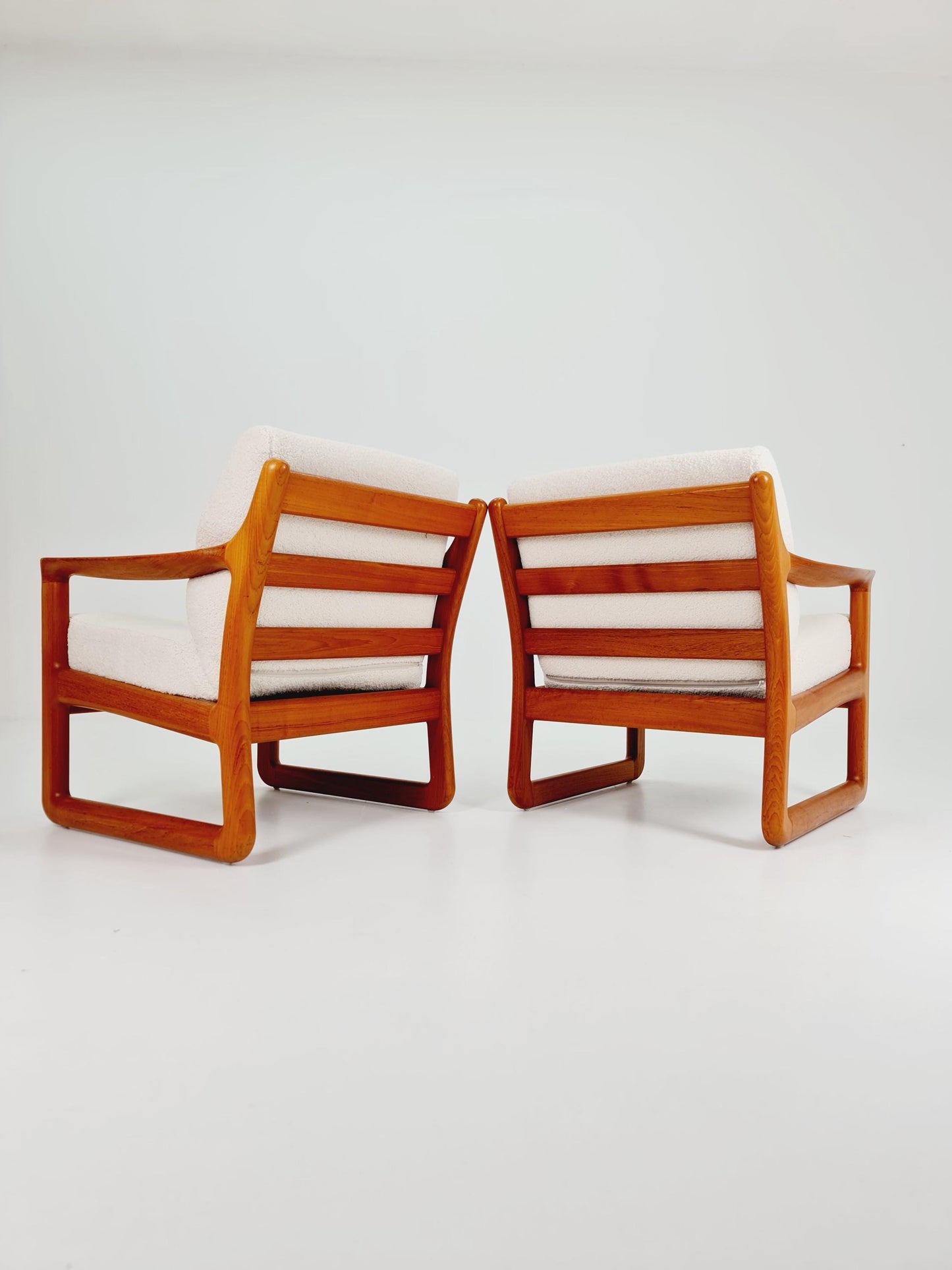 1 of 2 Mid century teak easy lounge chairs for Silkeborg , 1960s