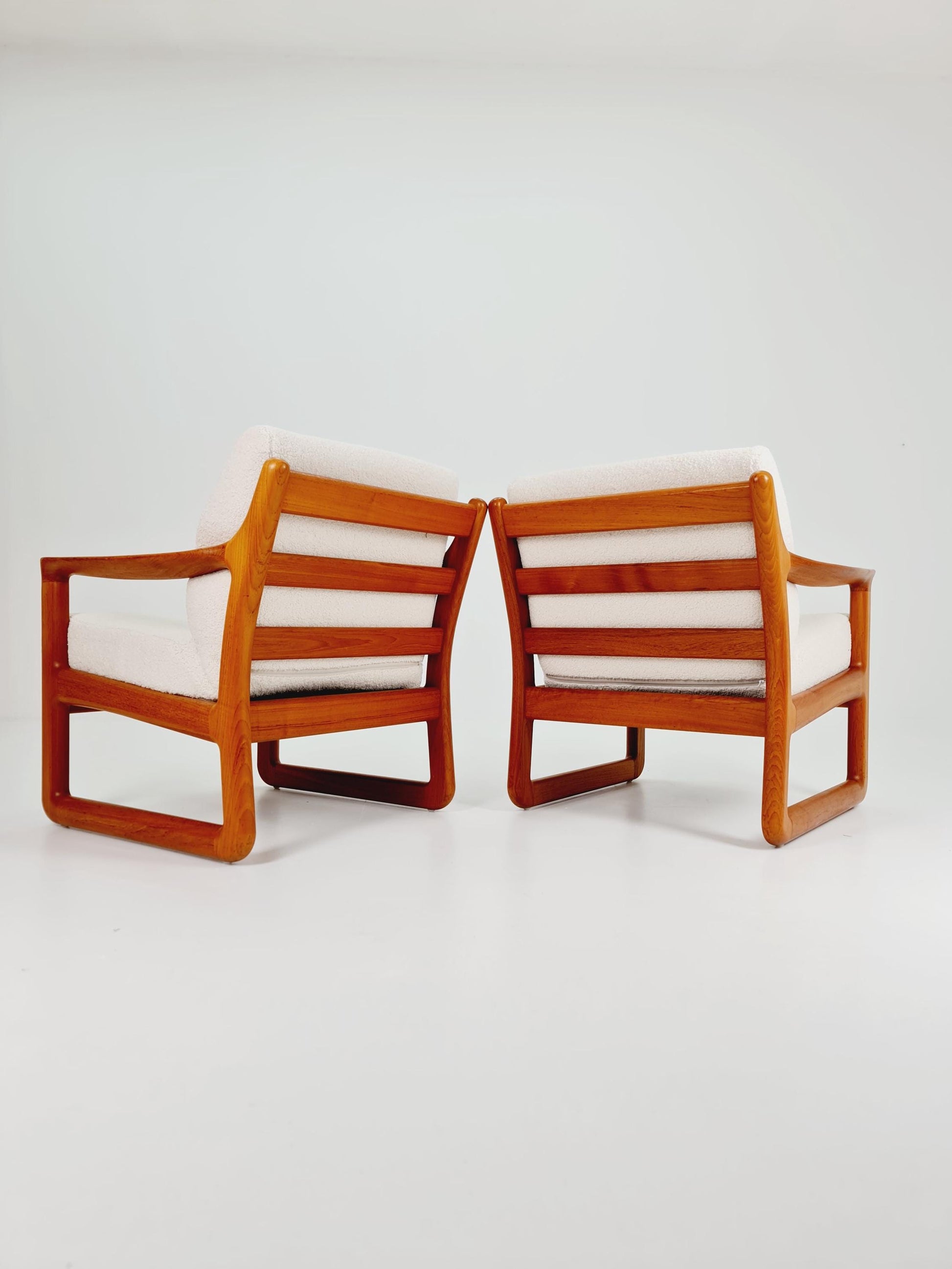 1 of 2 Mid century teak easy lounge chairs for Silkeborg , 1960s