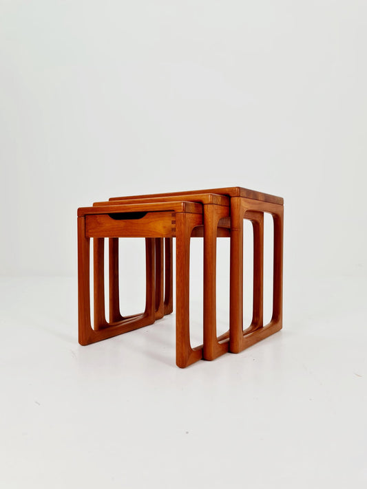 Midcentury Danish Solid teak Nesting Tables by Salin Nyborg 1960s