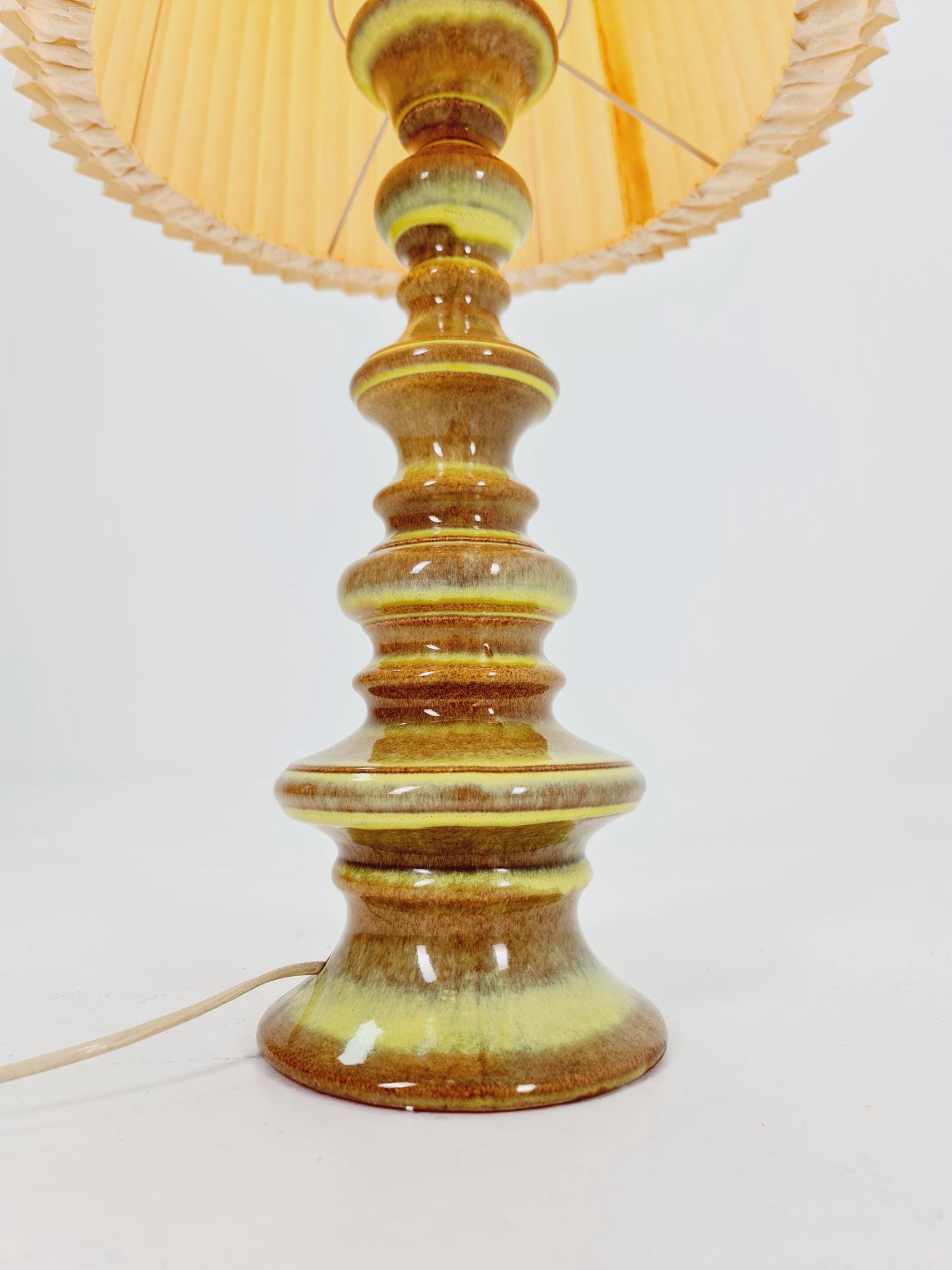 Mid century ceramic handmade floor lamp 1960s Germany