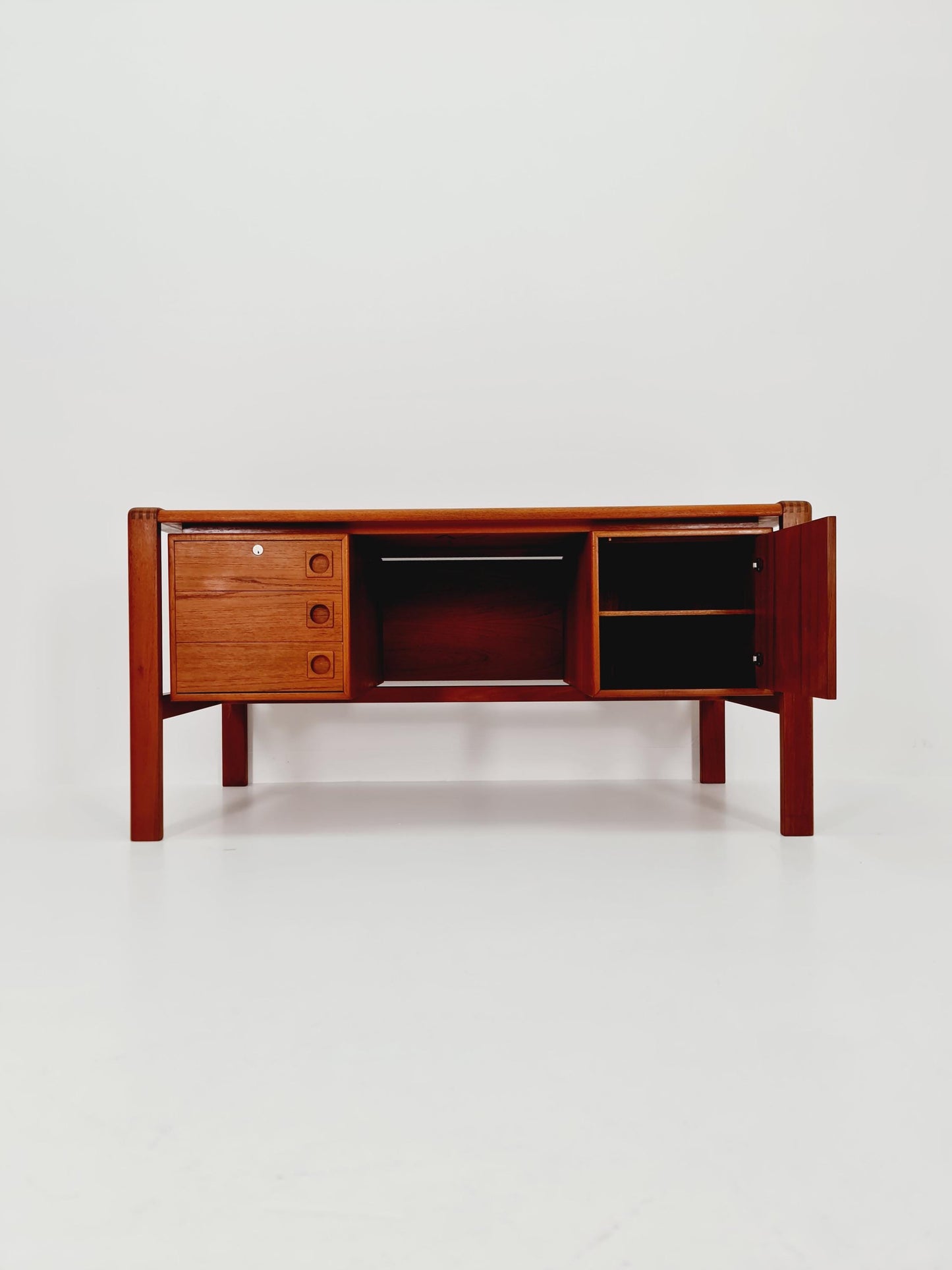 Danish teak Freestanding desk by H.P Hansen, Denmark, 1960s