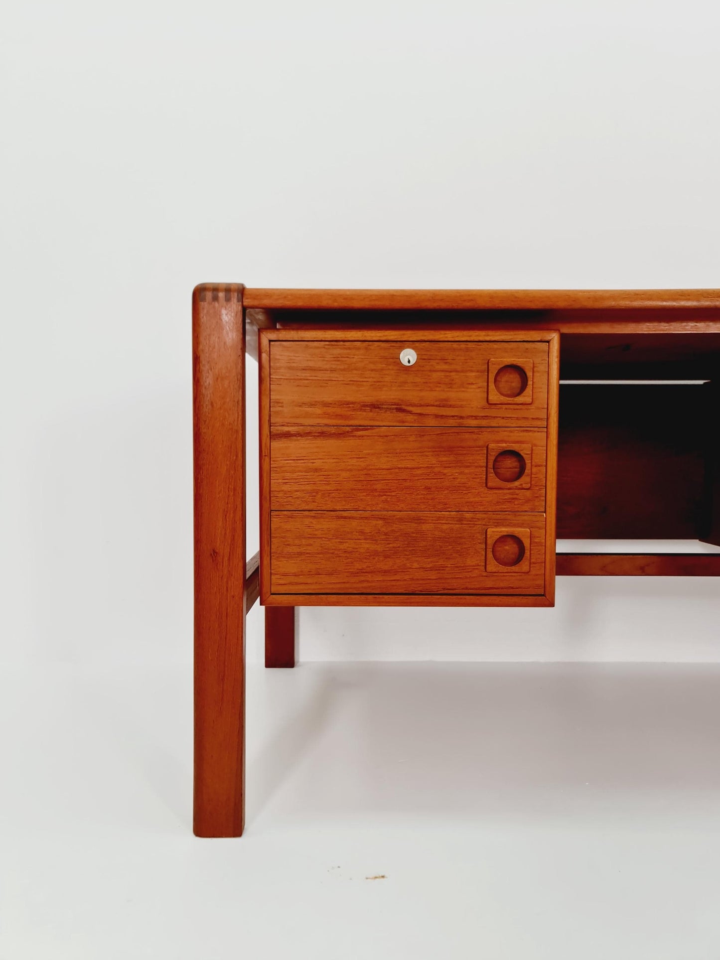 Danish teak Freestanding desk by H.P Hansen, Denmark, 1960s